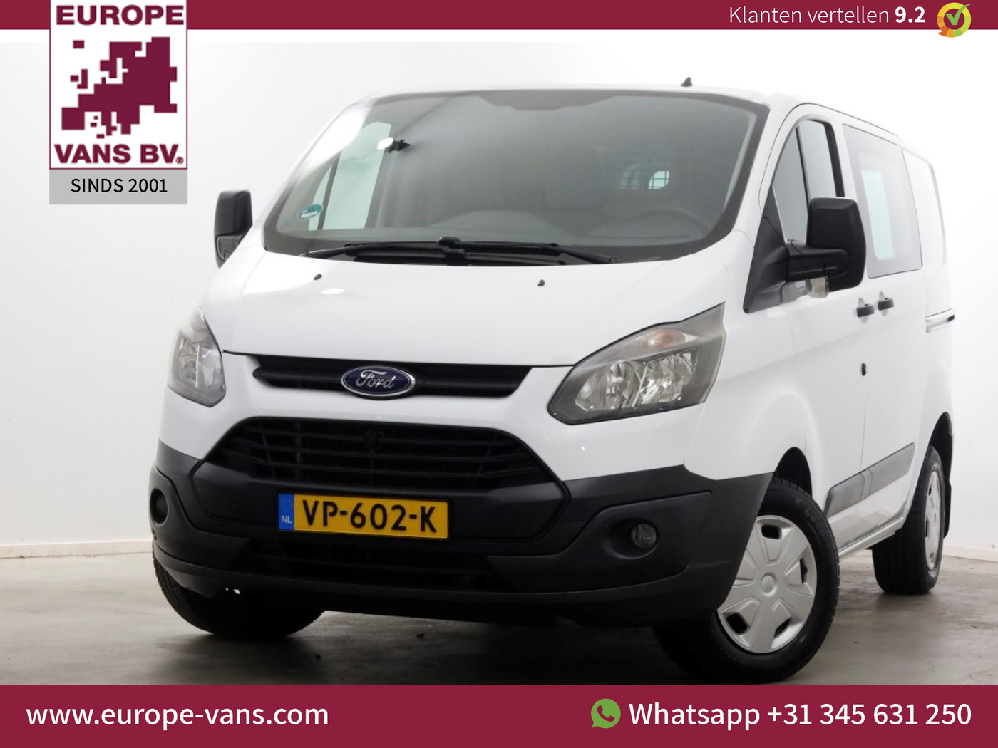 Ford Transit Custom 2.2 TDCI L1H1 Airco/2x Schuifdeur/Achterklep 08-2015 2015 - voorkant