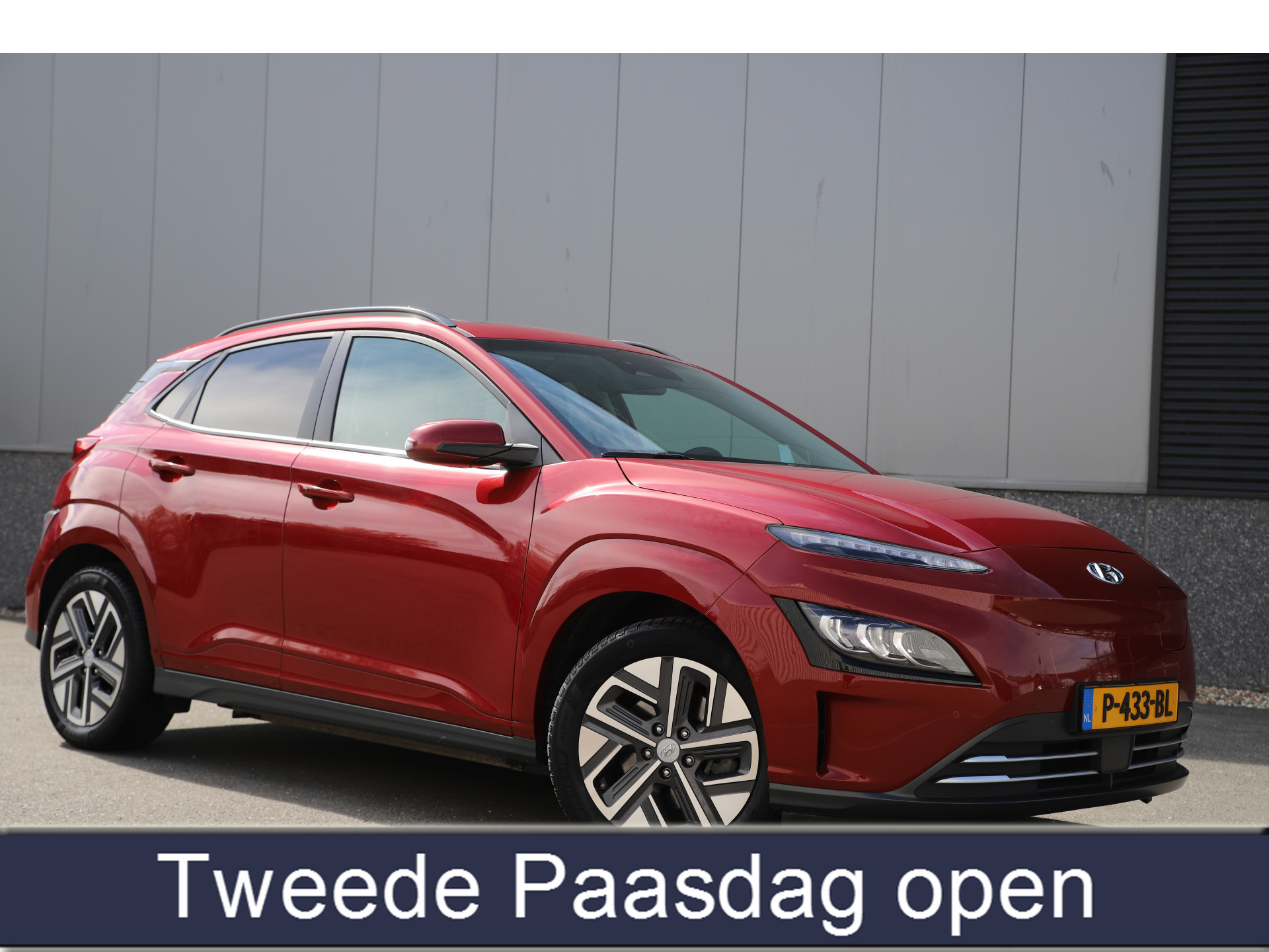 Hyundai Kona EV Premium*Sky*64 kWh/Leder/Schuifdak//W-pomp/Adaptive/KreLL/Hud 2022 - voorkant