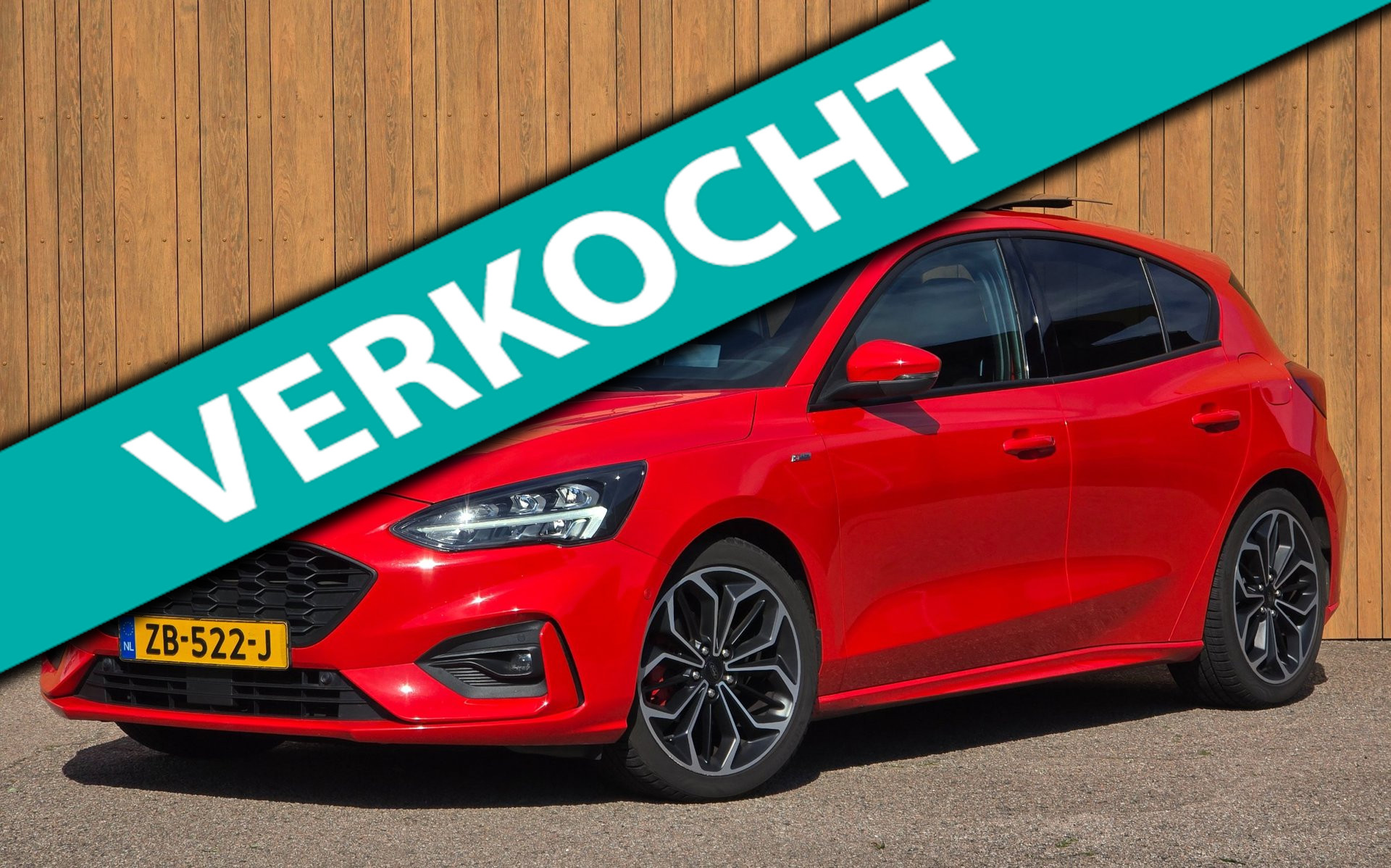 Ford Focus 1.5 EcoBoost ST Line Business Schuifdak - HUD - B&O - Half Leer + elektrisch - Adaptive cruise - LED - Lane centering 2019 - voorkant