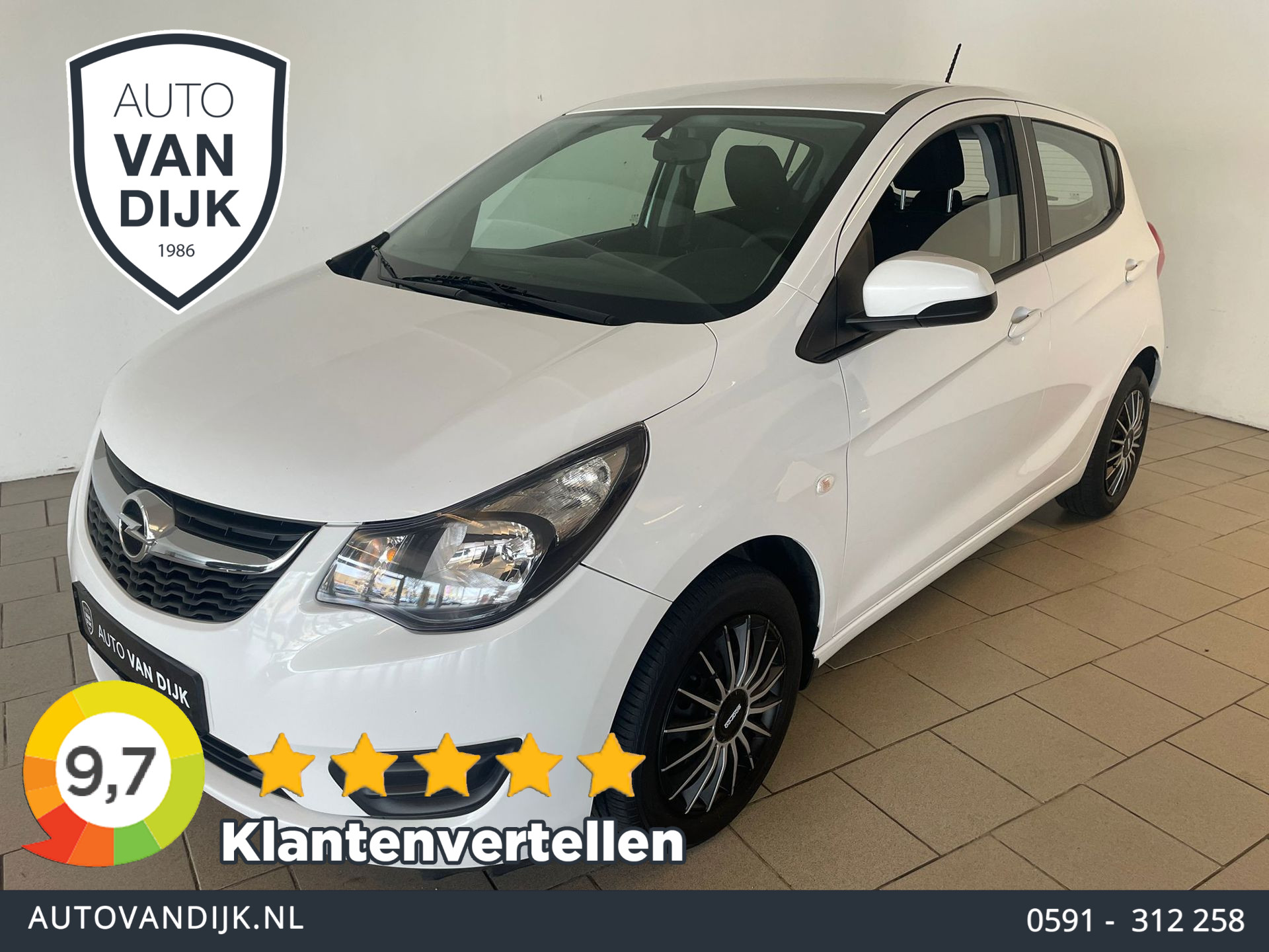 Opel Karl / Viva 1.0 ecoFLEX Edition AIRCO CRUISE GROOT SCHERM BLUETOOTH ELEK RAMEN CENT VERG 2E EIG ZEER NETTE AUTO 2018 - voorkant