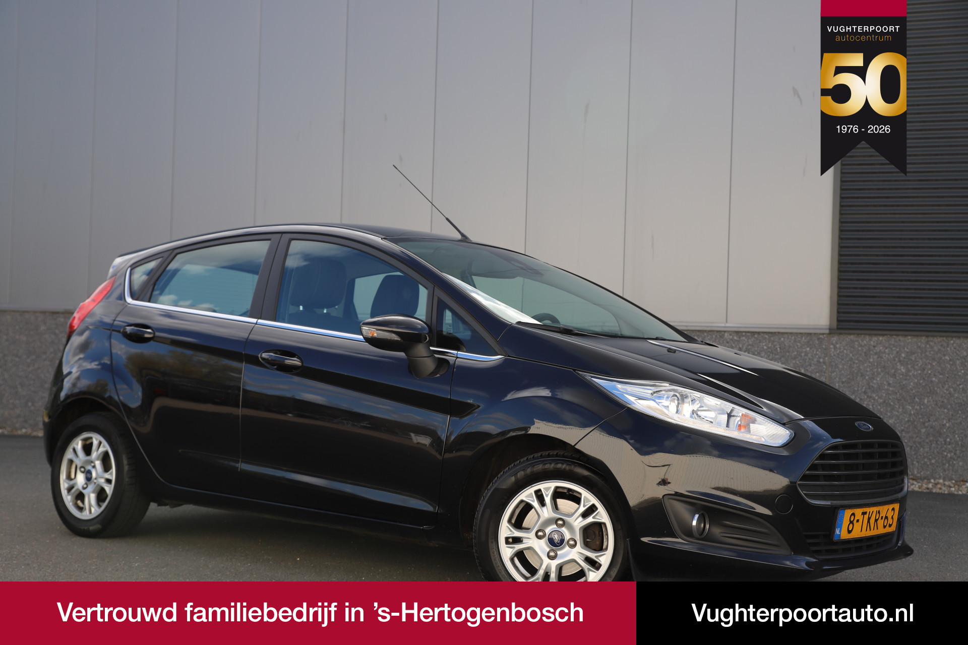 Ford Fiesta 1.6 TDCi 96pk 5drs Titanium APK 03-2027/ Navi/clima/Cruise 2014 - voorkant