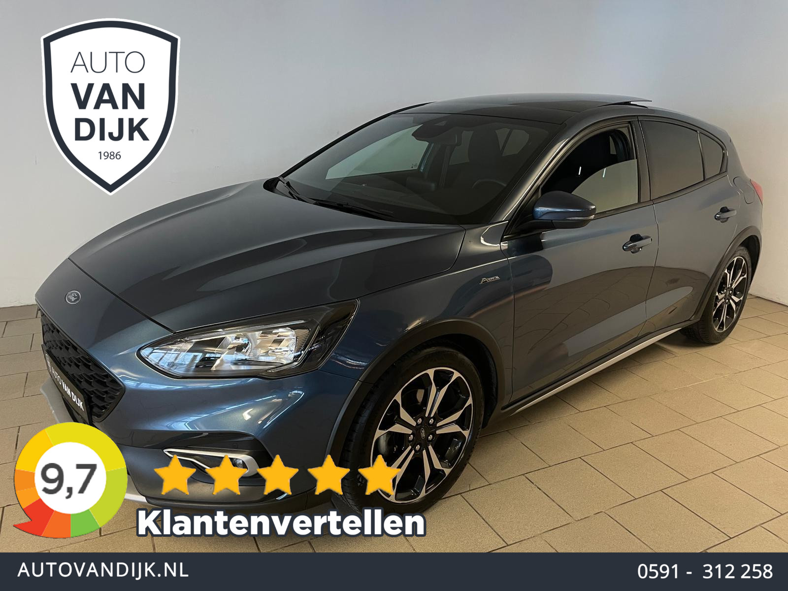 Ford Focus 1.0 EcoBoost Hybrid Active X Business PANO 2021 - voorkant