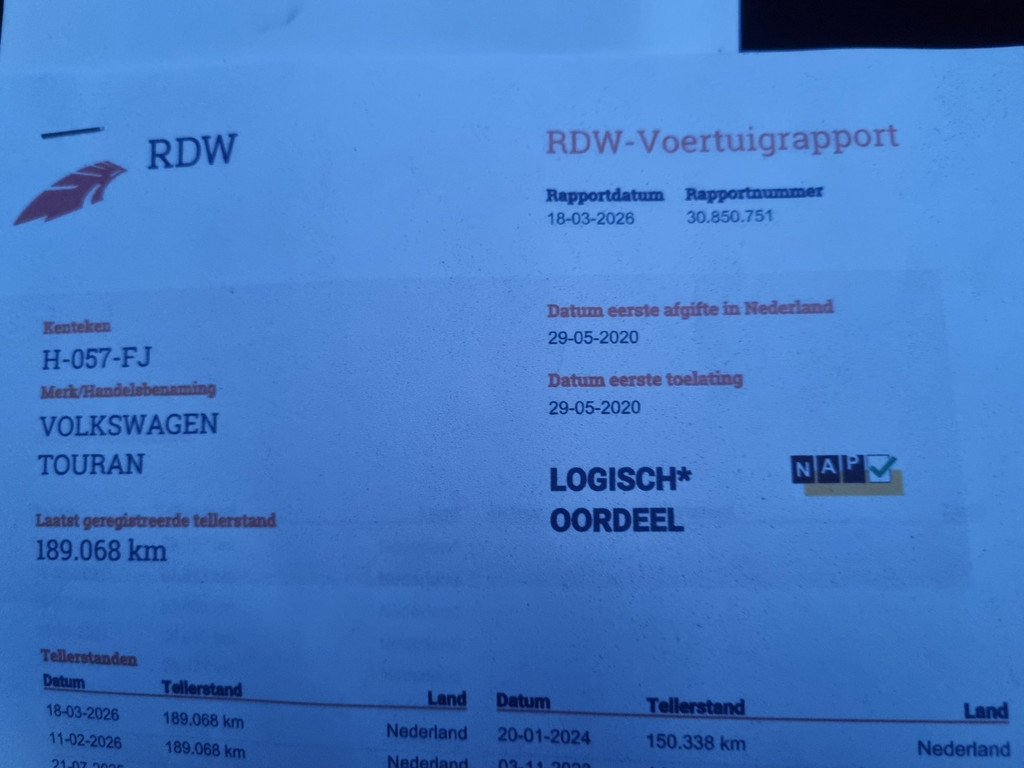 Foto van Volkswagen Touran