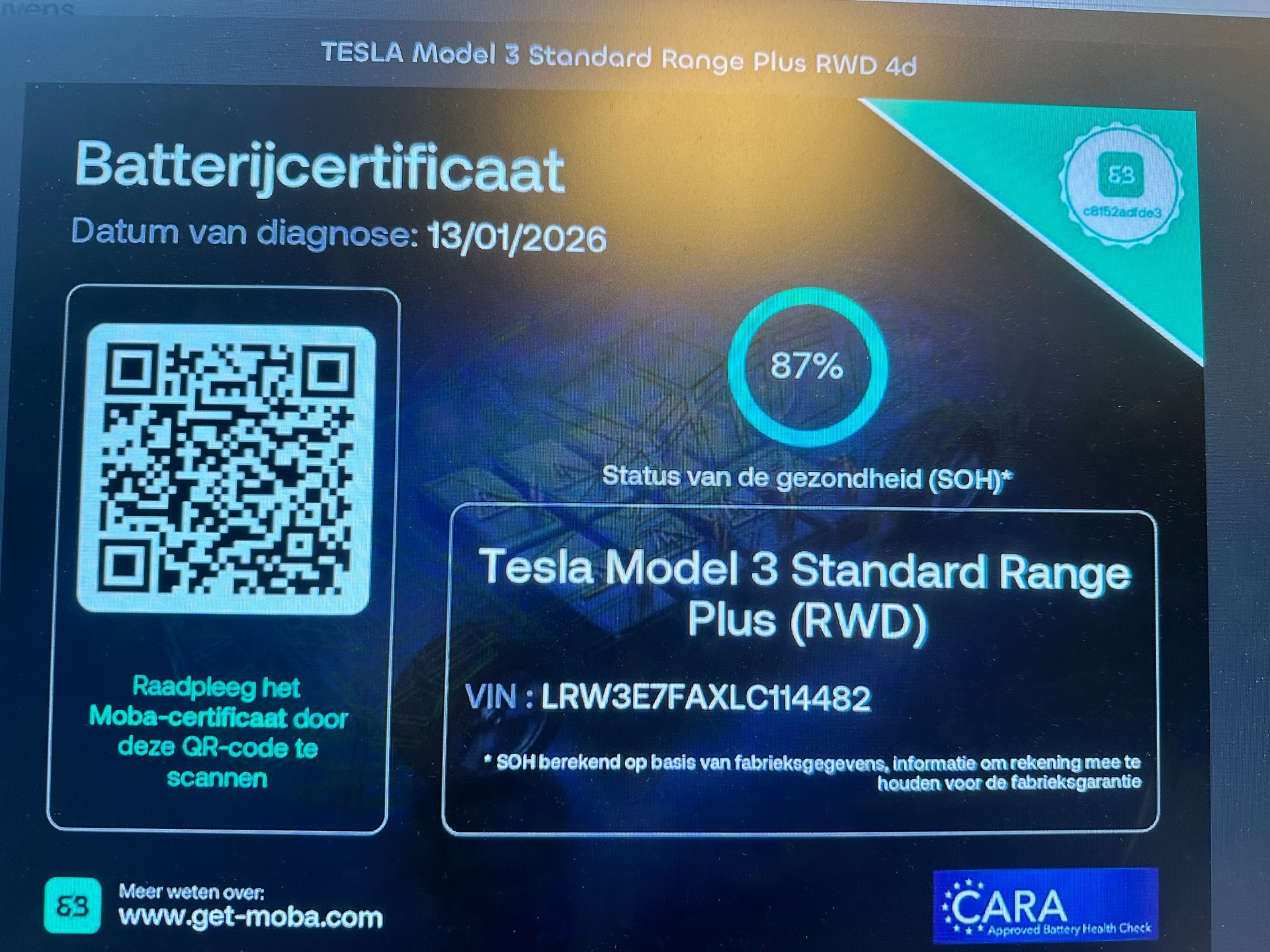Foto van Tesla Model 3
