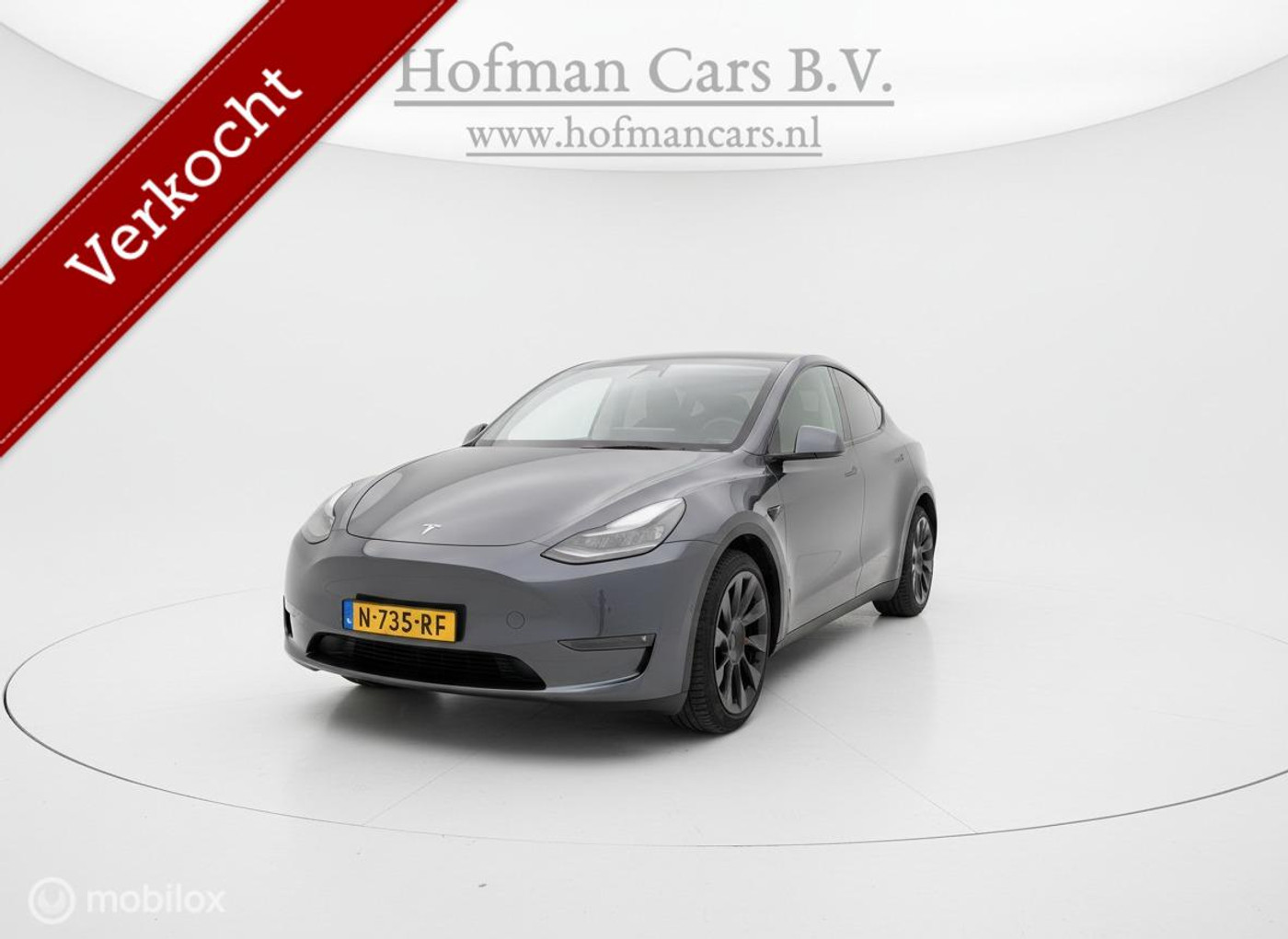 Tesla Model Y Long Range AWD 75 kWh Autopilot NL AUTO Inc. BTW SOH 87% 2021 - voorkant