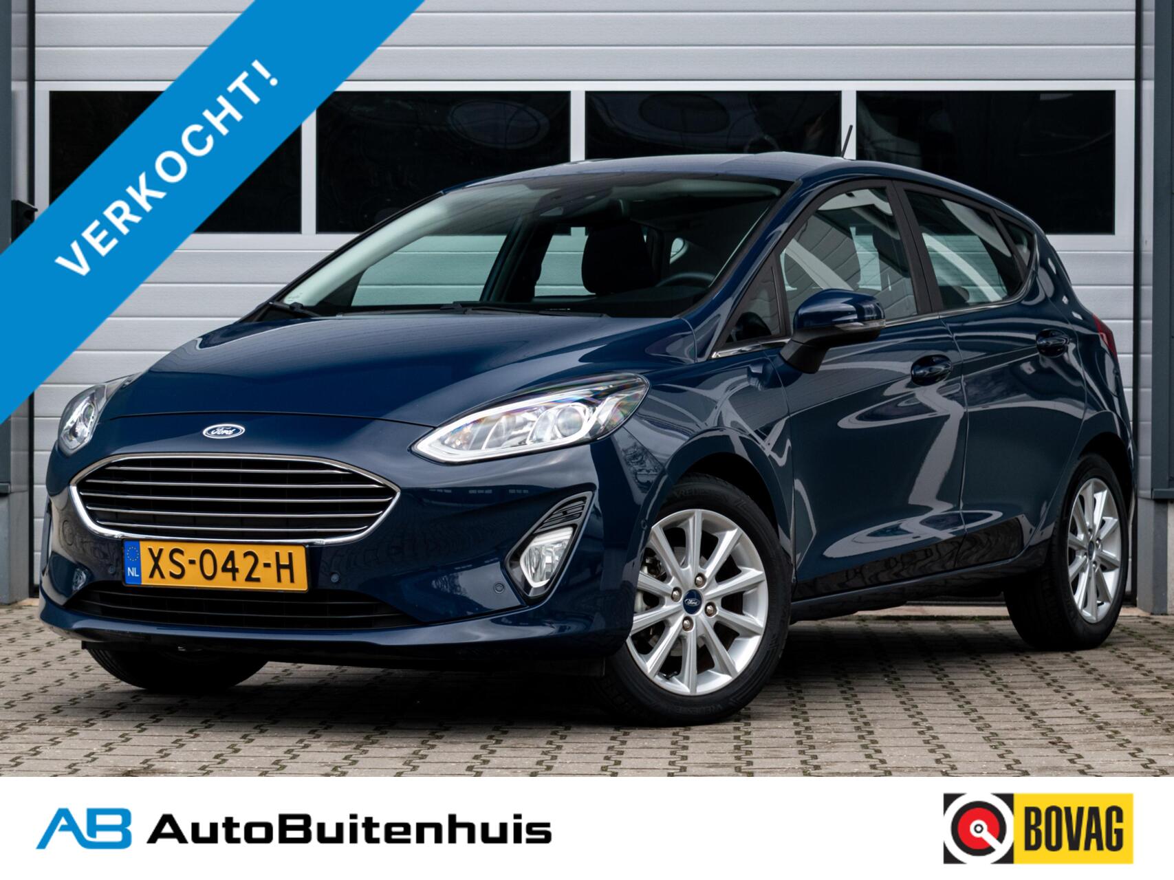Ford Fiesta 1.0 EcoBoost Titanium|1e Eigenaar|CLIMATE|KEYLESS|CARPLAY|PARKEERHULP|PDC|CRUISE|NAVI 2019 - voorkant