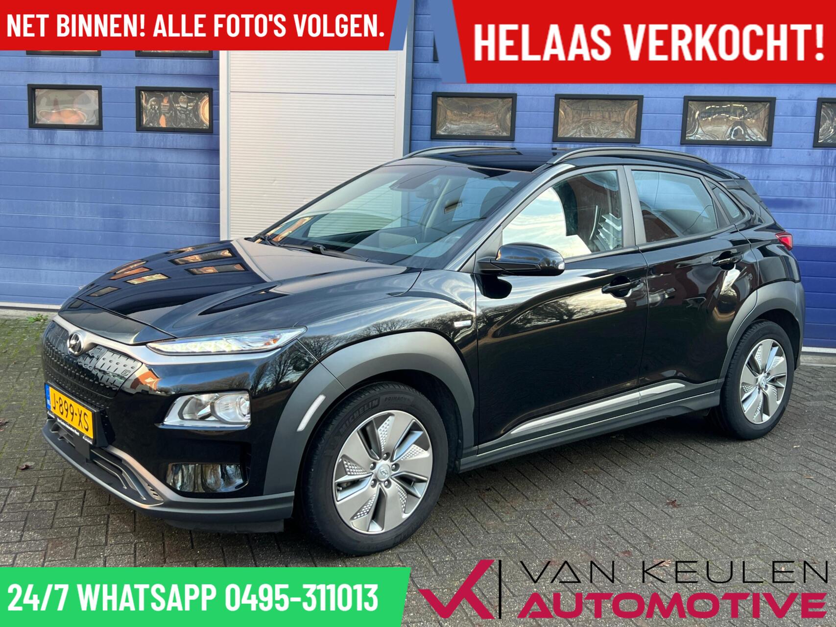 Hyundai Kona EV 64 kWh l 3-fase l 100% SOH! 500 KM Range l 2020 - voorkant