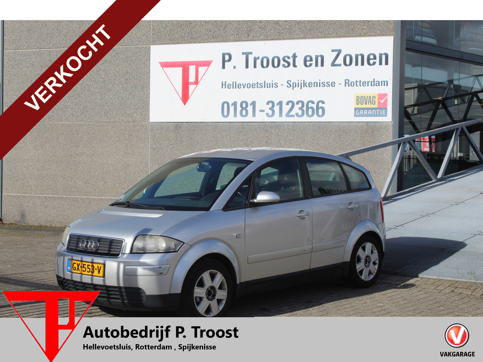 Audi Audi A2 1.4 MEENEEMPRIJS/HANDELSPRIJS/EXPORTPRIJS APK TOT 02-12-2026 2005 - voorkant