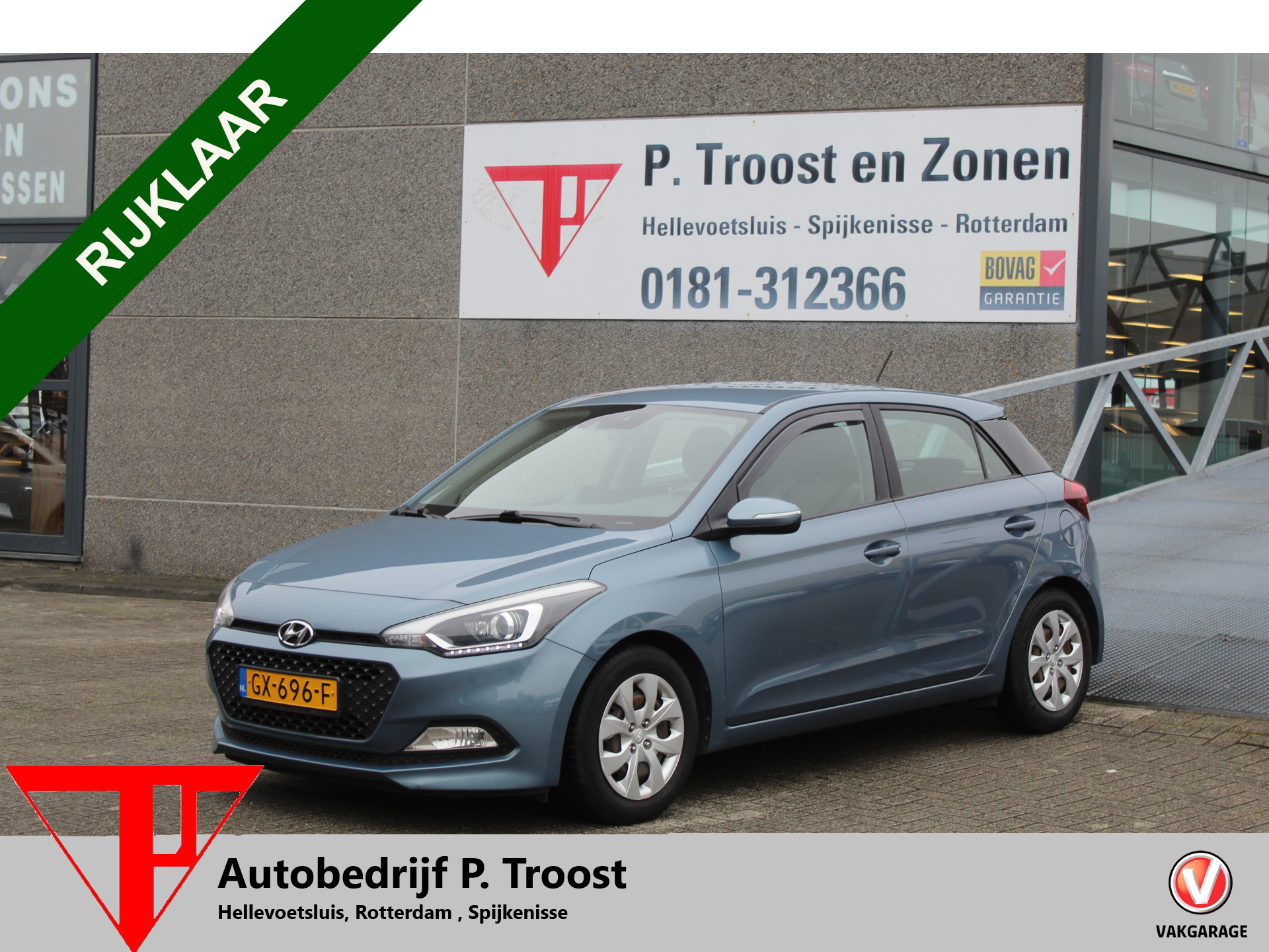 Hyundai I20 1.2 HP i-Motion Comfort Trekhaak/Climate control/Bluetooth/Cruise Control/Lane Assist/LED dagrijverlichting 2015 - voorkant