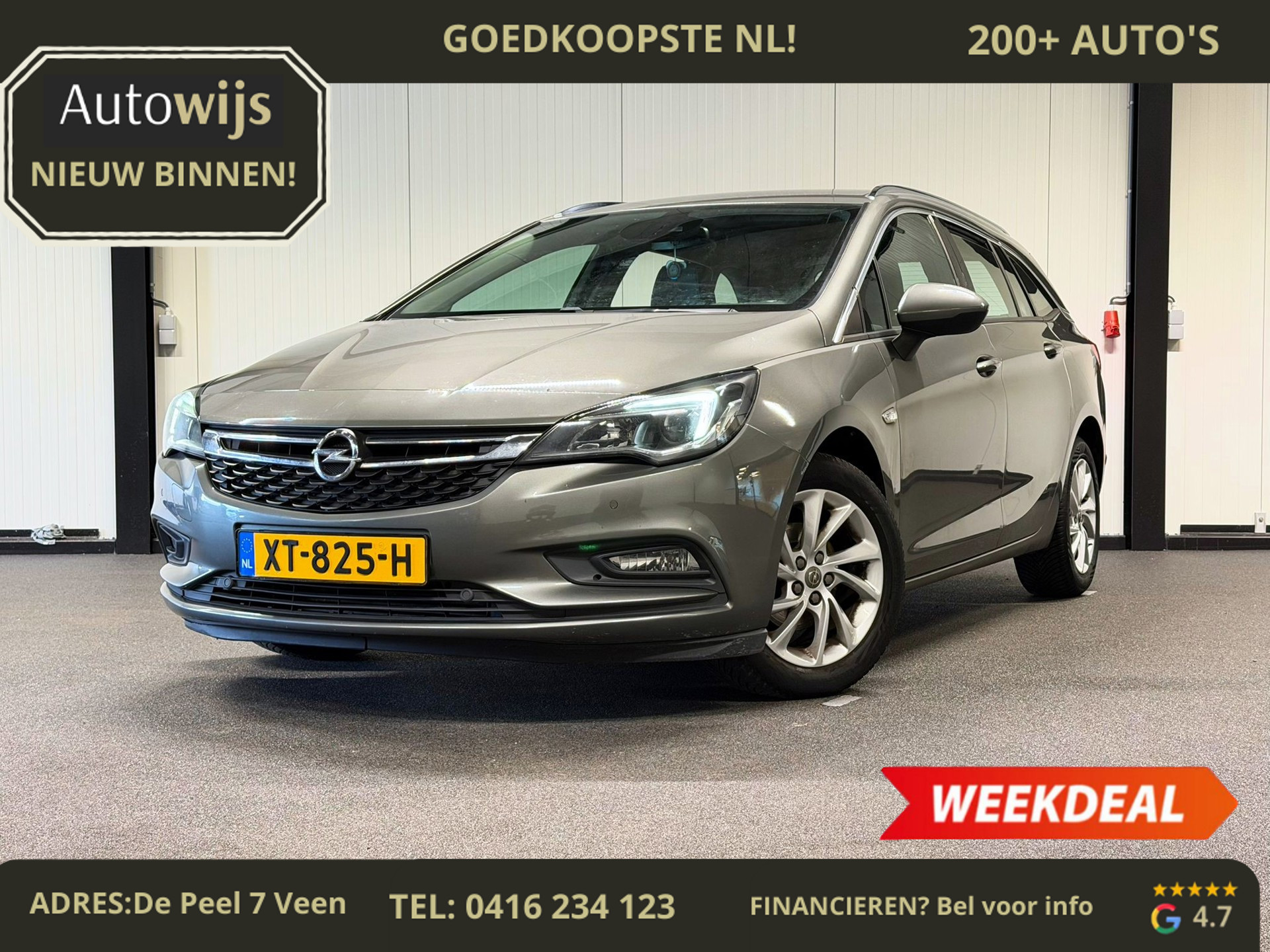 Opel Astra 1.4 Turbo S/S|125PK|NAVI|CLIMA|LED|GOED ONDERHOUDEN 2017 - voorkant