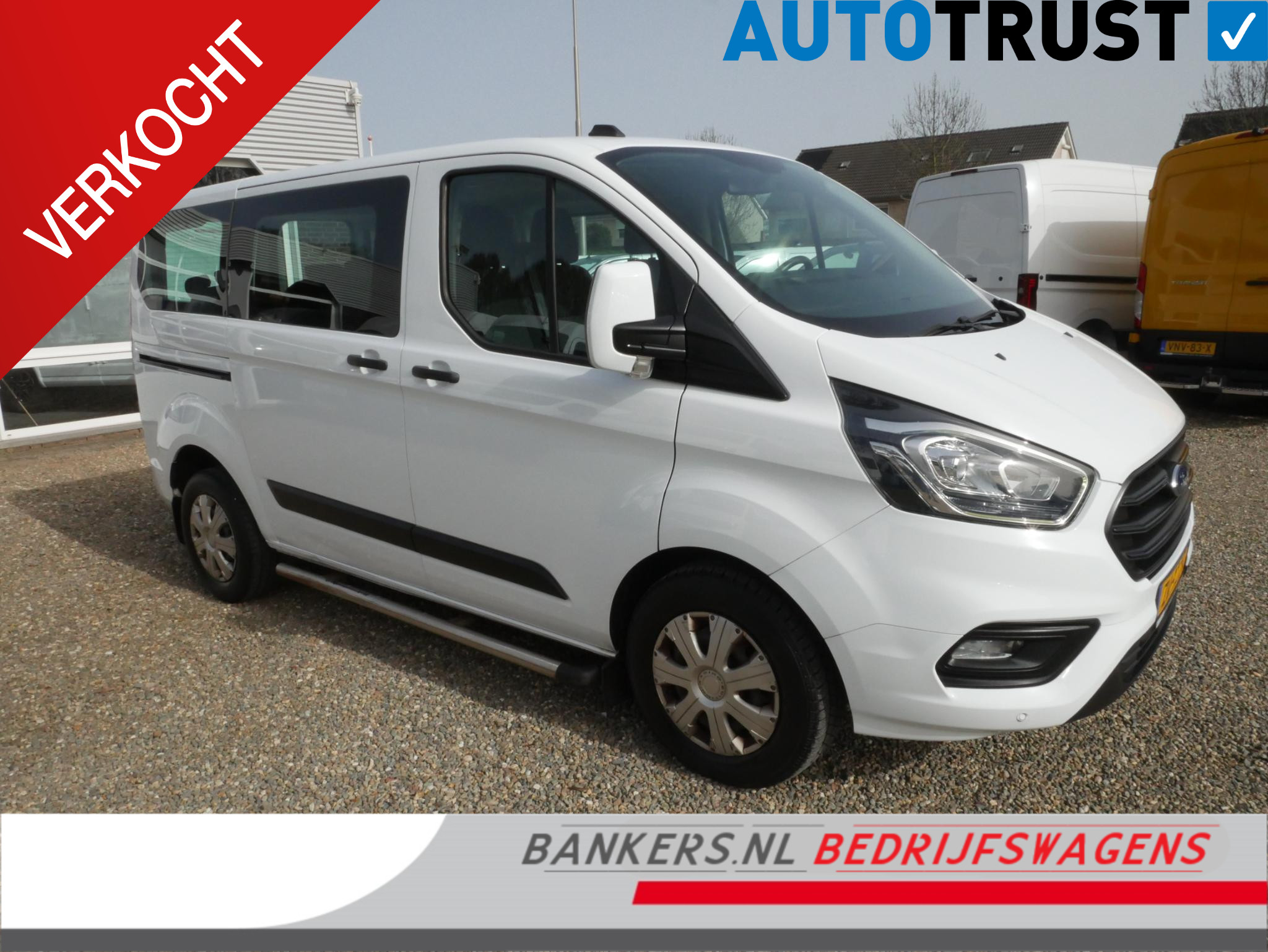 Ford Transit Custom 2.0 TDCI 110PK, L1H1, Airco, Combi-9 Persoons, 2019 - voorkant