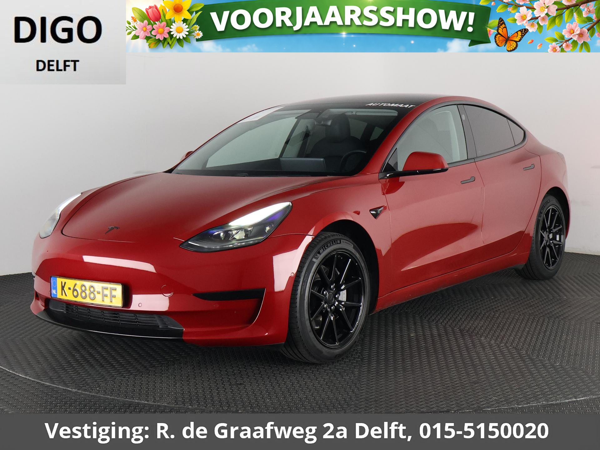 Tesla Model 3 Black Sport Pack RWD Plus 60 kWh 2020 - voorkant
