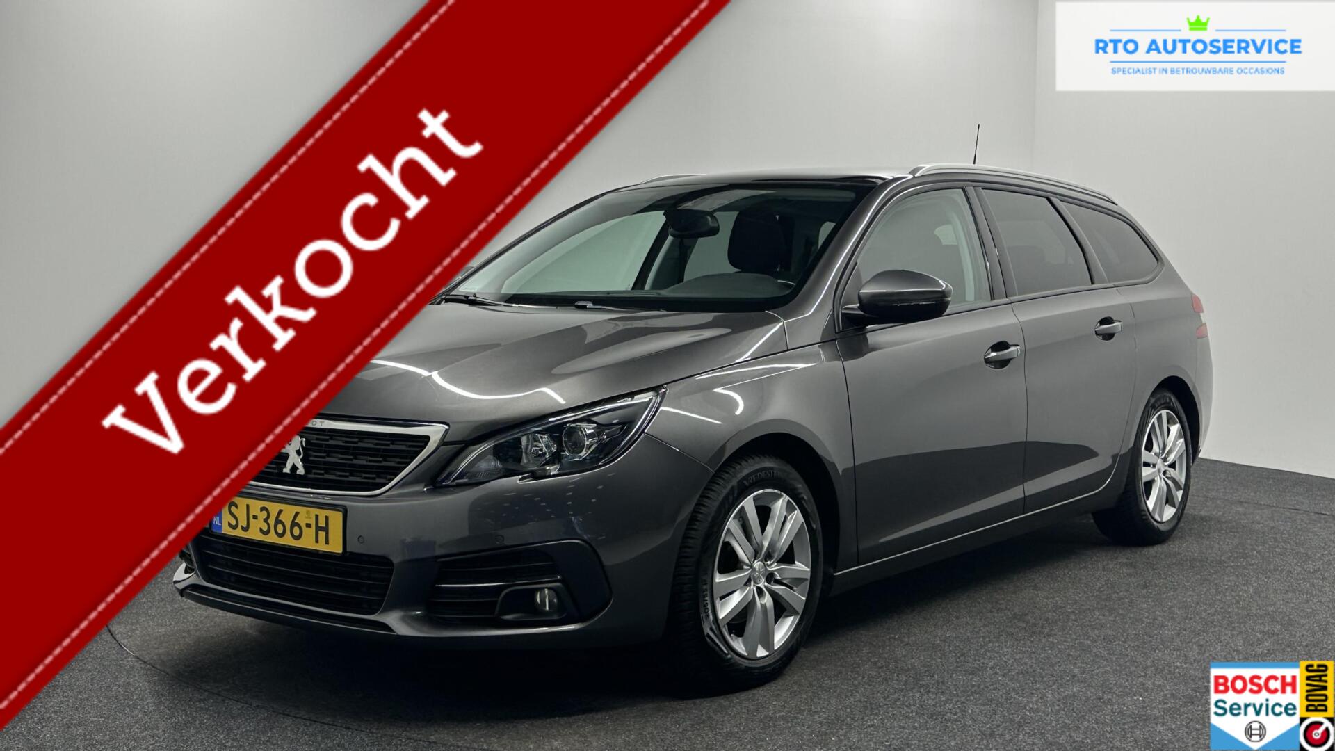 Peugeot 308 1.2 PureTech Blue Lease Premium CARPLAY CAMERA NAVI ECC TREKHAAK. 2018 - voorkant