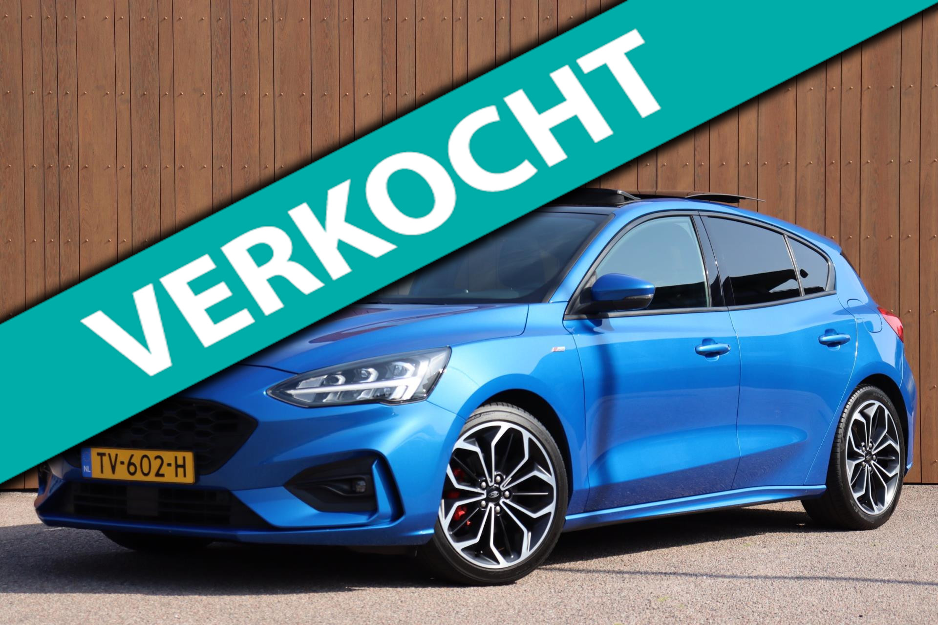 Ford Focus 1.5 EcoBoost ST Line Business 182pk org.NL schuifdak, B&O afn.trekhaak stuur/stoel/raamverw. 2018 - voorkant