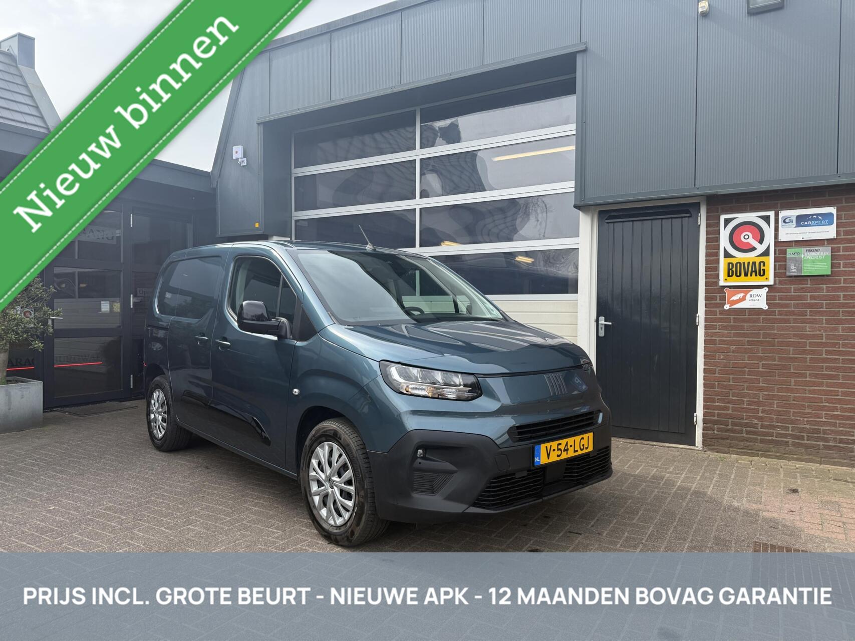 Fiat E-doblo L1 50 kWh SOH 98% ADAPT.CRUISE/CARPLAY *INCL. BEURT EN GARANTIE* 2025 - voorkant