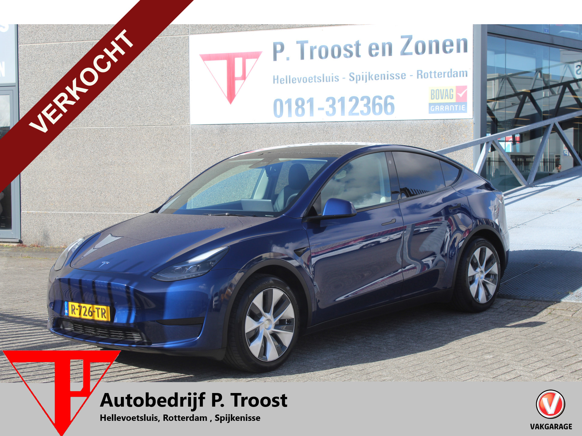 Tesla Model Y RWD 58 kWh Soh 100% Lederen bekleding/360 graden camera/ voor+achter stoelverwarming 2022 - voorkant