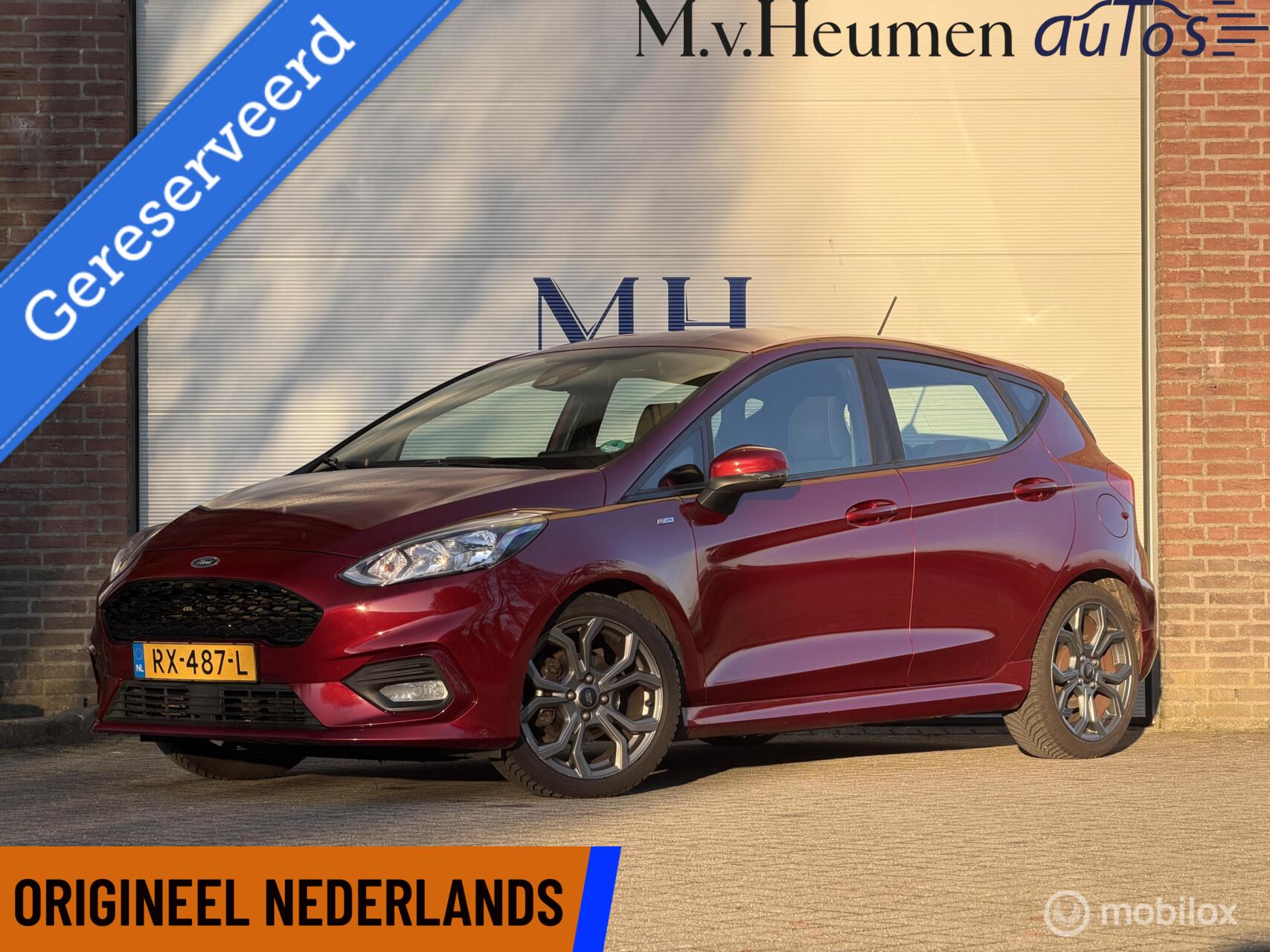 Ford Fiesta 1.0 100PK ST-Line 1STE EIG Trekhaak CarPlay Climate Cruise 2018 - voorkant