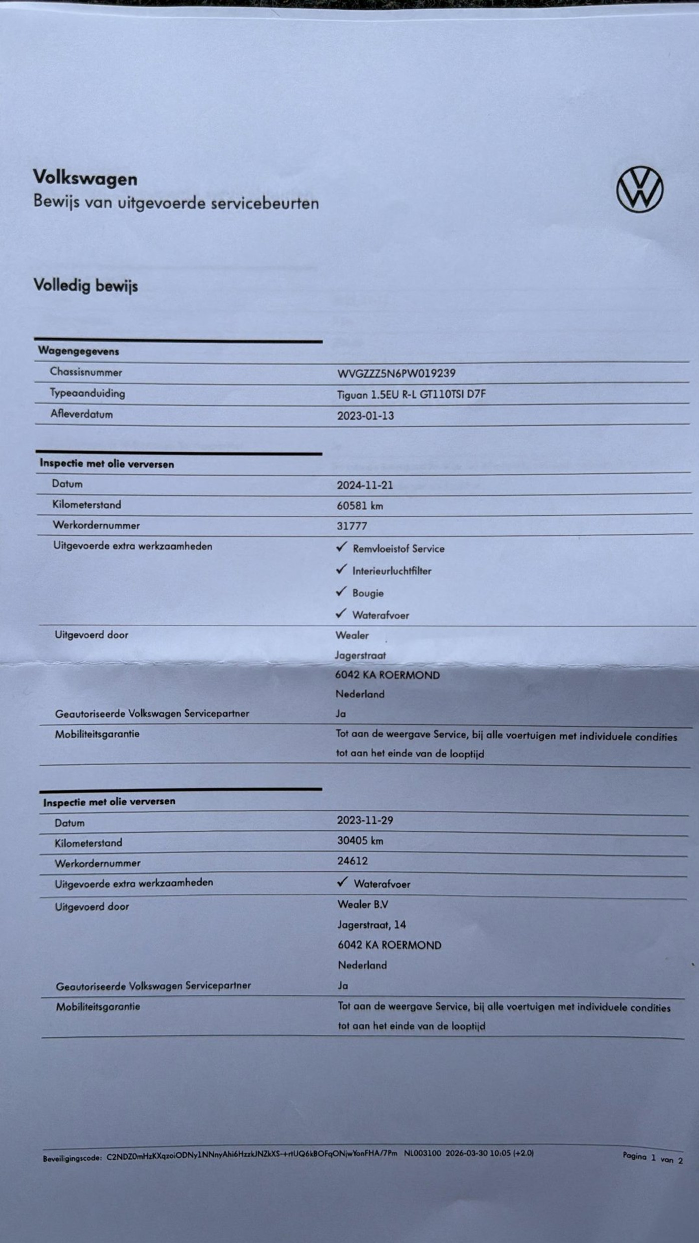 Foto van Volkswagen Tiguan