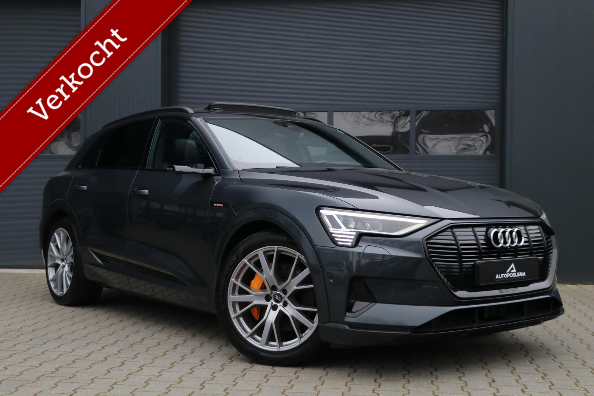 Audi Audi E-tron 55 quattro 95 kWh 3x S-LINE Panodak AdaptivCruise 360View B&O Luchtvering Sportzetels CameraSpiegels 105000KM 2019 - voorkant