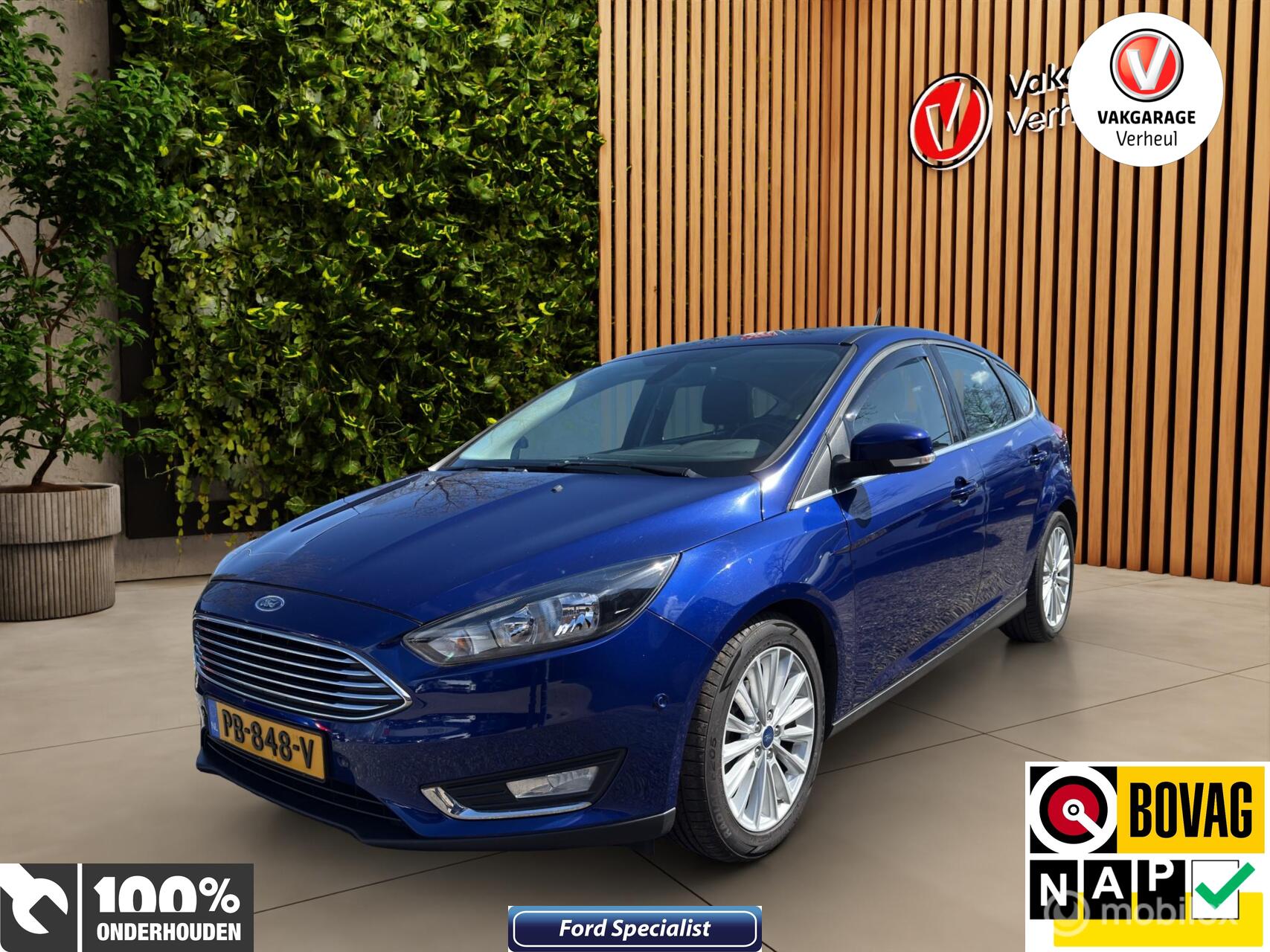 Ford Focus 1.0 Titanium|125Pk|Navi|Boekjes|Nap 2017 - voorkant