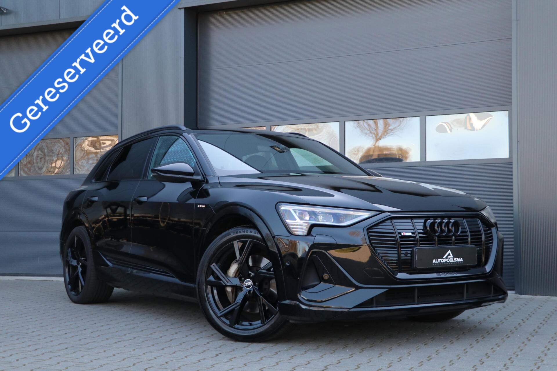 Audi E-tron 55 quattro S edition 95 kWh AdaptiveCruise Luchtvering AppleCarplay LaneAssist MemoryZetels Led 138000KM BJ2021 2021 - voorkant