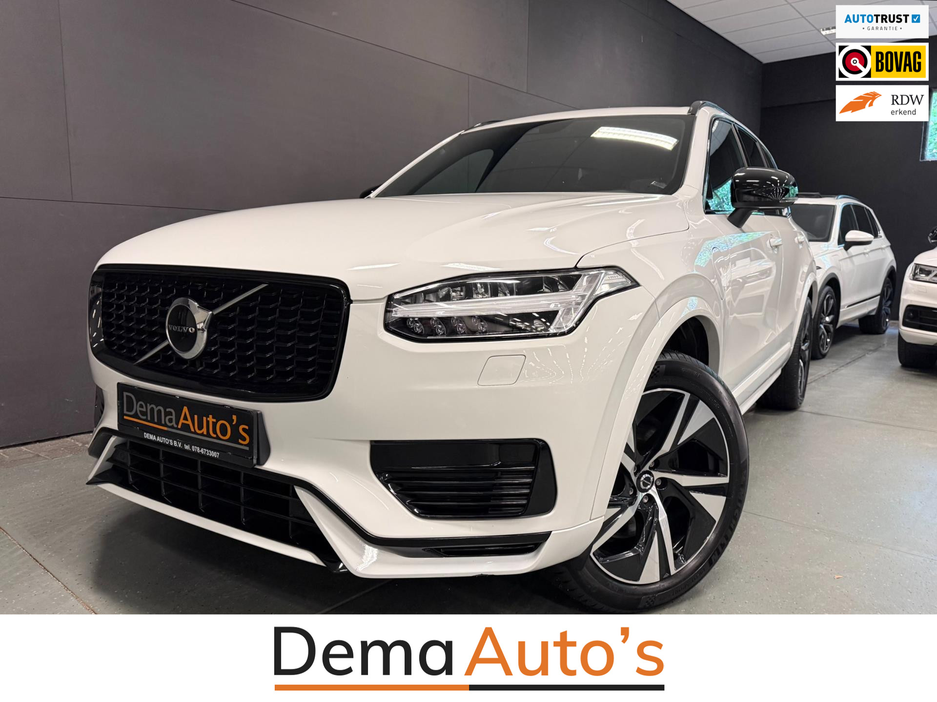 Volvo Xc90 2.0 T8 Recharge AWD R-Design 455PK L-RANGE  7P SOH-TEST/PANO/LEDER/NAVI/CAM/H-KARDON/DAB/// 2022 - voorkant