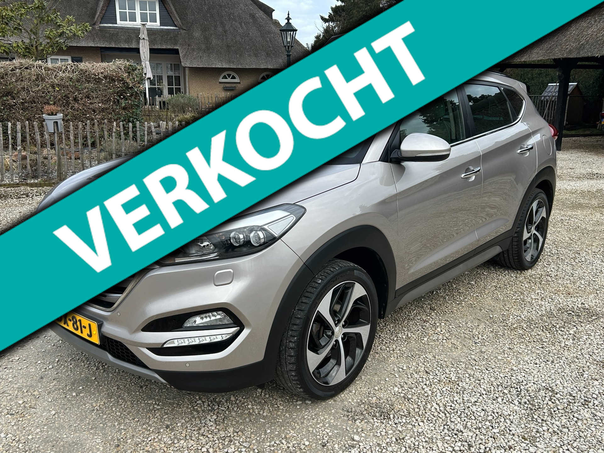 Hyundai Tucson 1.6 T-GDi Premium Leder, Panoramadak, Trekhaak,177 pk. 2017 - voorkant
