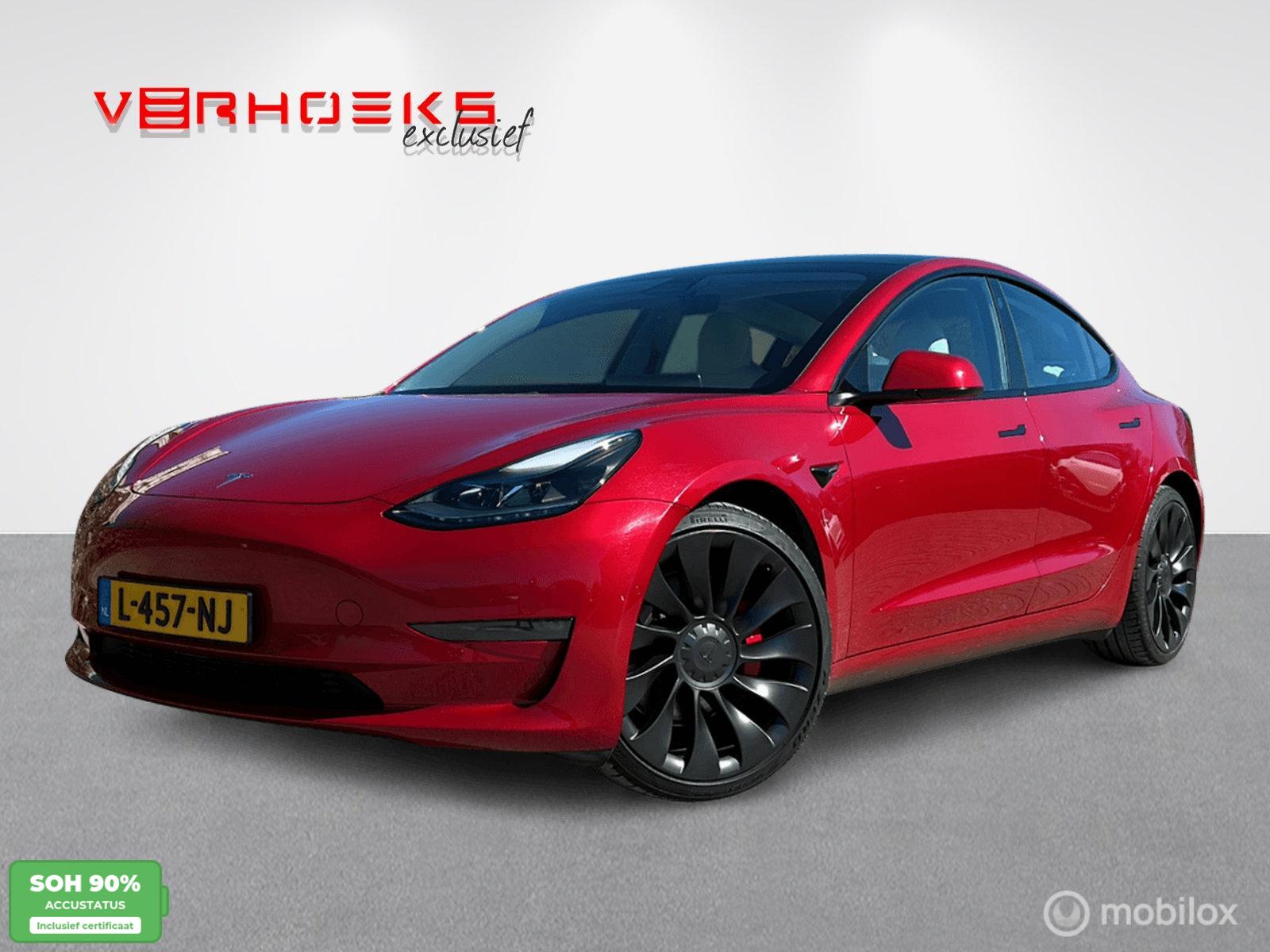 Tesla Model 3 Performance NIEUWSTAAT!! 2021 - voorkant