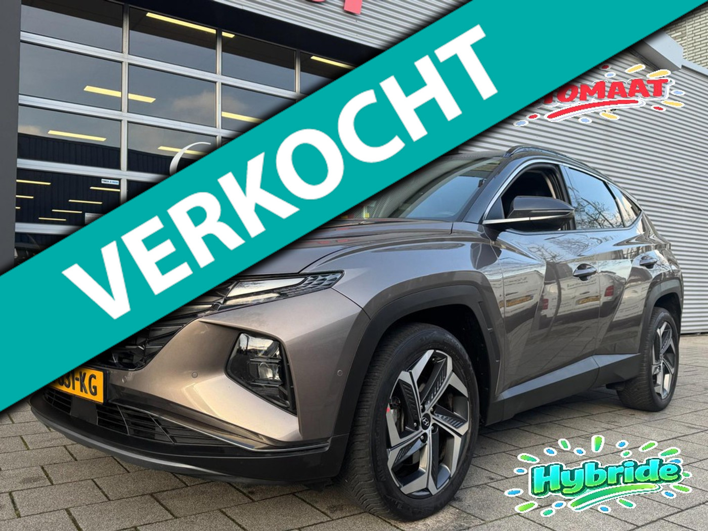 Hyundai Tucson 1.6 T-GDI HEV Premium- Navigatie I Leer I Airco I Sport velgen I LED I PDC I Dealer onderhouden 2021 - voorkant