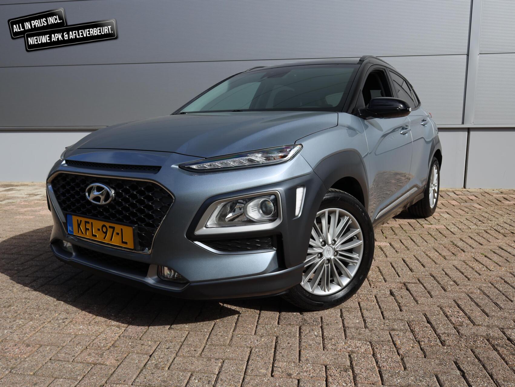Hyundai Kona 1.0 T-GDI Premium(Vol Opties) Airco Navi Camera 2019 - voorkant