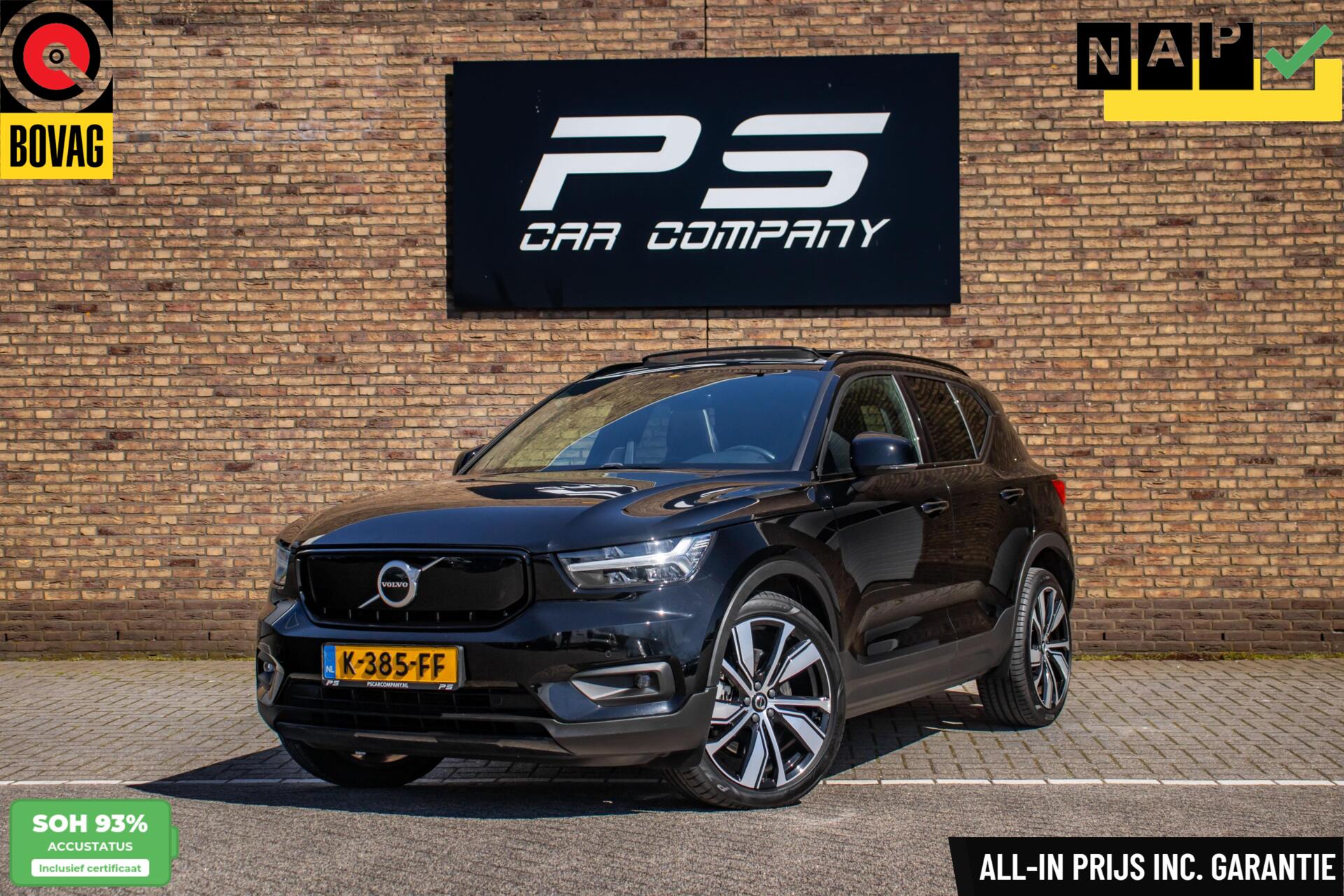 Volvo XC40 Recharge P8 AWD R-Design 408pk, Orig. NL, Pano 2020 - voorkant