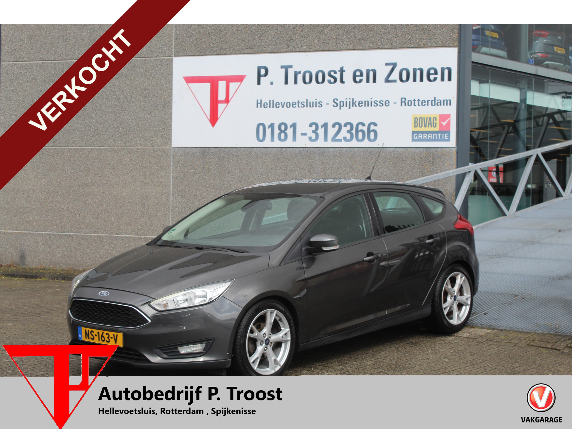 Ford Focus 1.0 Lease Edition Cruise control/Navigatie/Bluetooth/Parkeersensoren achter/Climate control/Elektrische ramen 2017 - voorkant