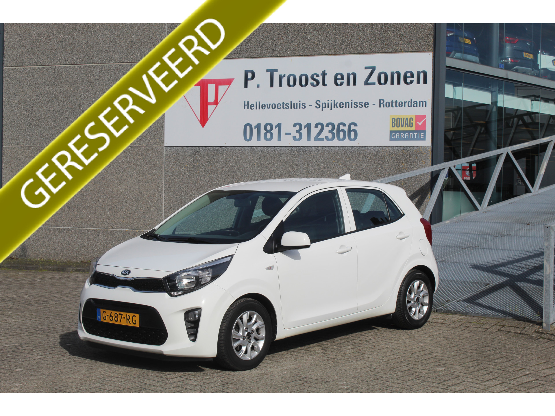 Kia Picanto 1.2 CVVT DynamicLine Automaat!/Apple carplay/Cruise control/Navigatie/Airco 2019 - voorkant