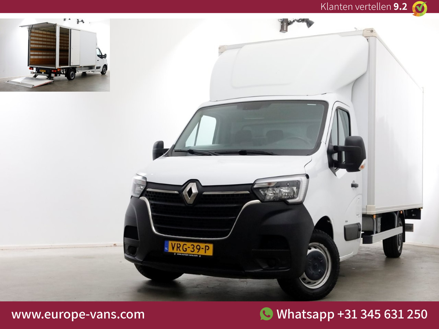 Renault Master T35 Z.E. 33 kWh 100% Electrische bakwagen met laadklep SOH 99% 11-2022 2022 - voorkant