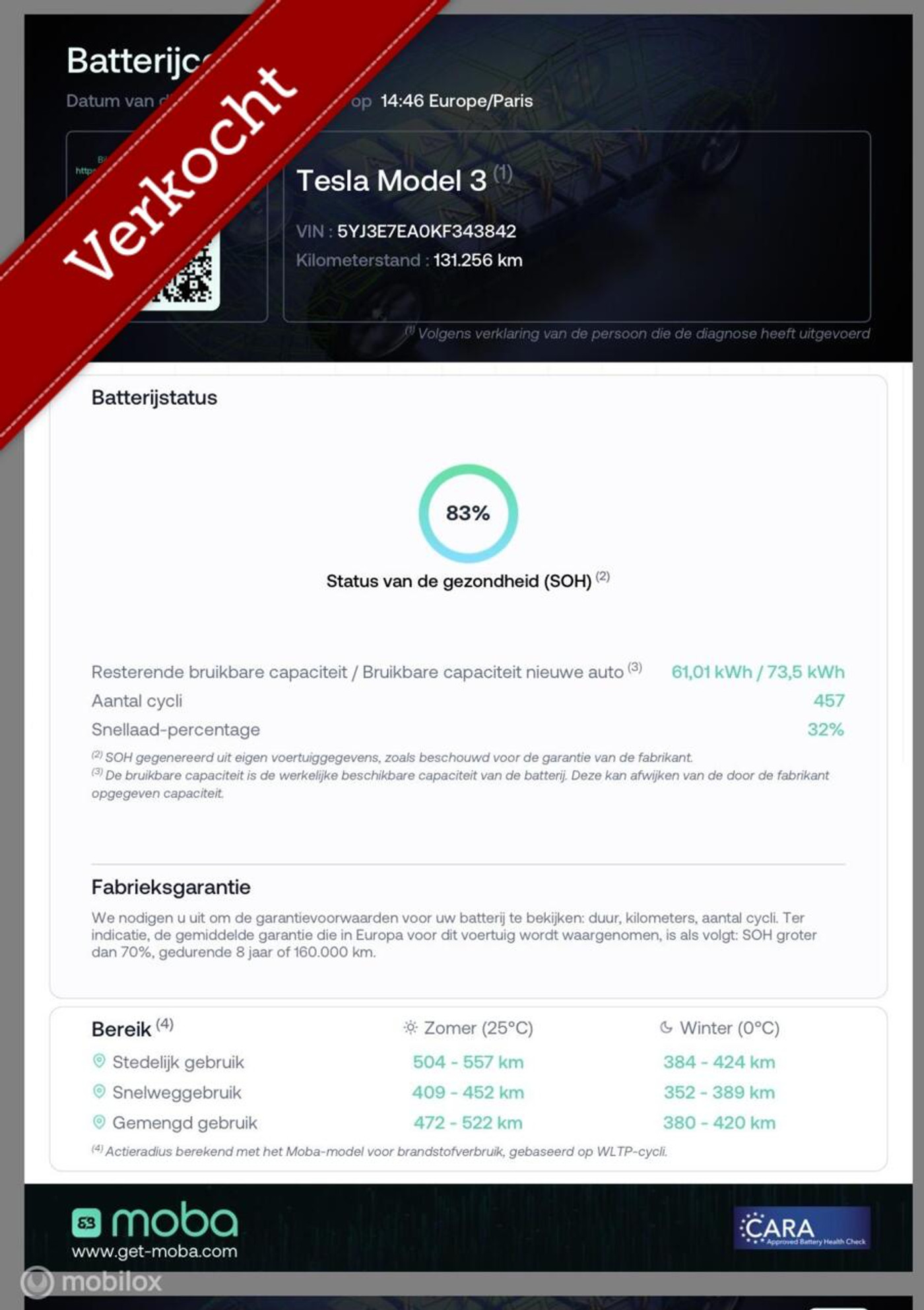Foto van Tesla Model 3