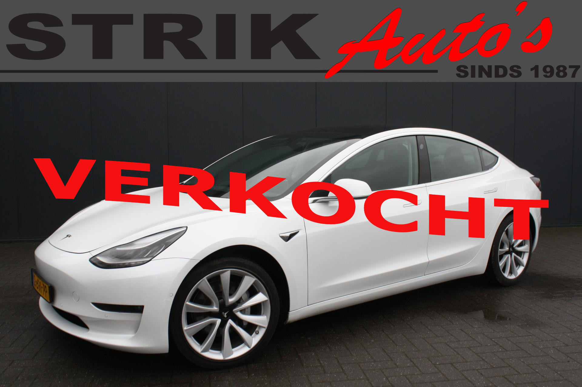 Tesla Model 3 Long Range AWD 75 kWh SOH 85% - AUTOPILOT - 19" VELGEN - PANORAMADAK - LEDER - TREKHAAK - 2e EIGENAAR 2019 - voorkant