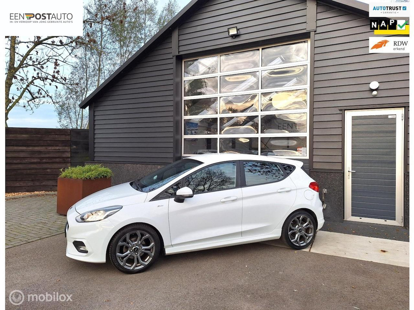 Ford Fiesta 1.0 EcoBoost ST-Line 1e Eig. BTW-Auto, Full-Map Navi, Apple Carplay, Audio-B&O, Cruise-Con 2019 - voorkant