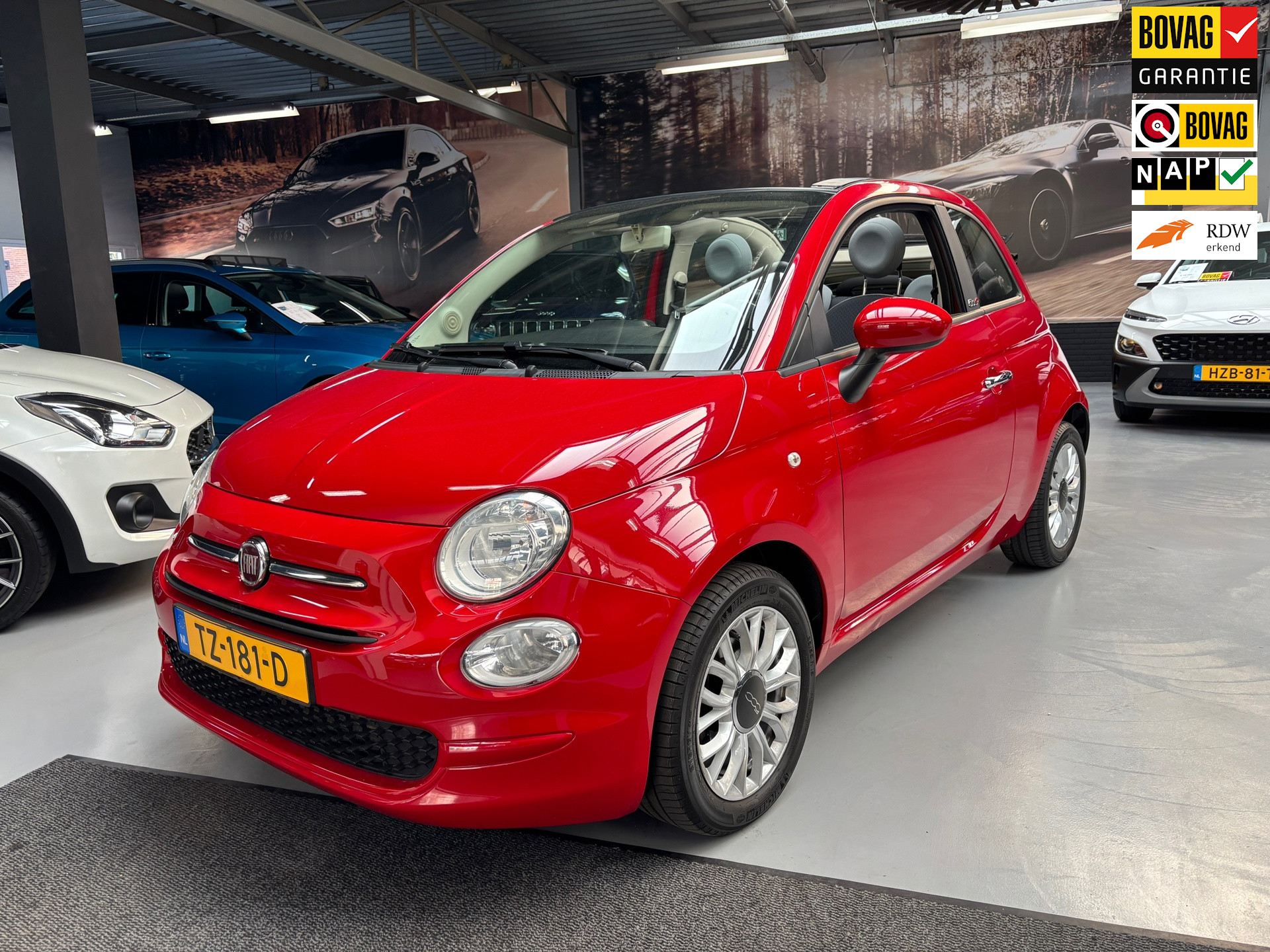 Fiat Fiat 500 0.9 TwinAir Turbo Popstar Cabrio 2018 - voorkant