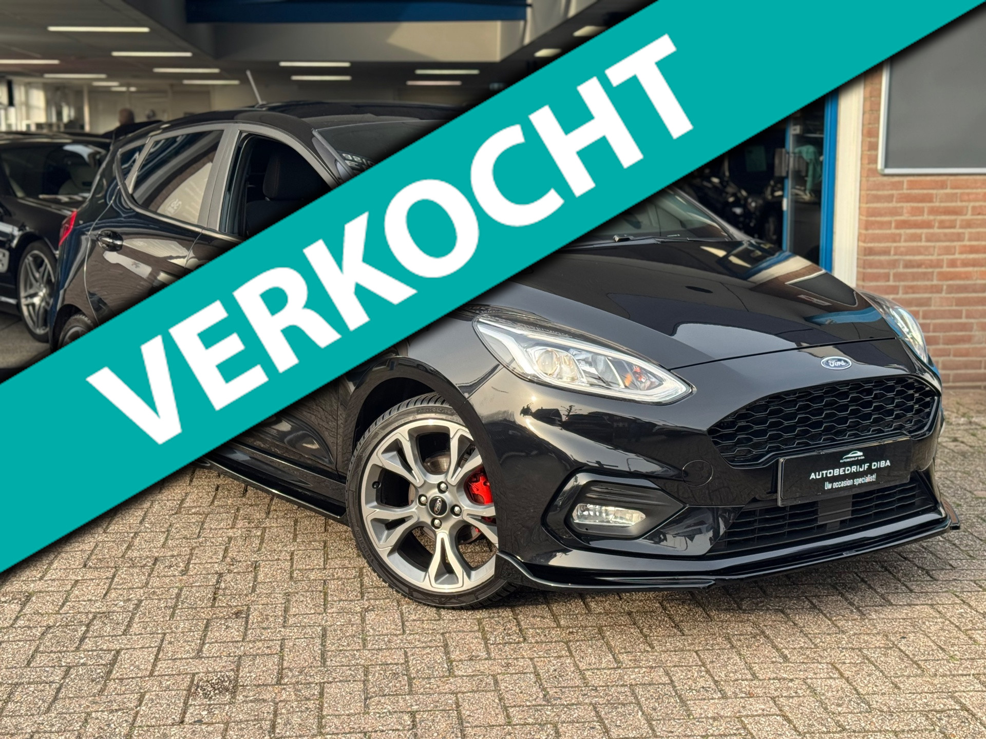 Ford Fiesta 1.0 EcoBoost ST-Line 2019 Zwart NAVI CLIMA NAP! 2019 - voorkant