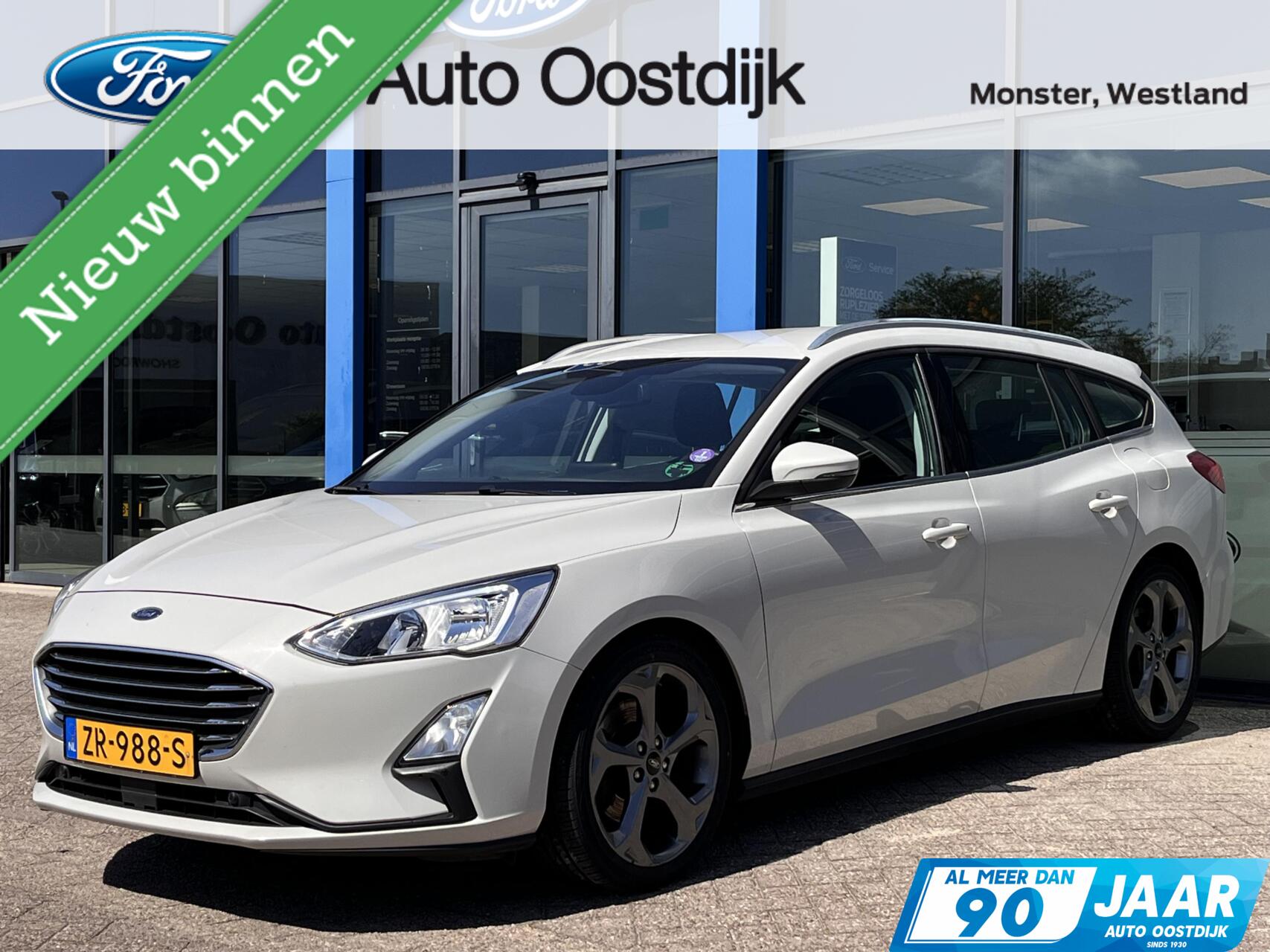 Ford Focus 1.5 EcoBoost Titanium 150PK Trekhaak Winterpack Cruise Navi Climate Parkeersensoren Carplay 18'' Velgen 1500KG Trekgewicht *Dealer Onderhouden* 2019 - voorkant