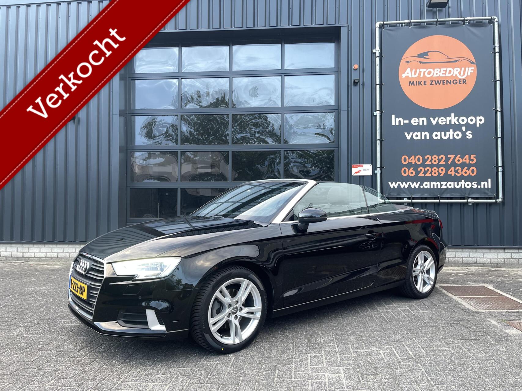 Audi A3 Cabriolet 1.4 TFSI Design Pro Line CARPLAY|NAVIGATIE|KEYLESS|LED|STOELVERWARMING|BLUETOOTH 2018 - voorkant