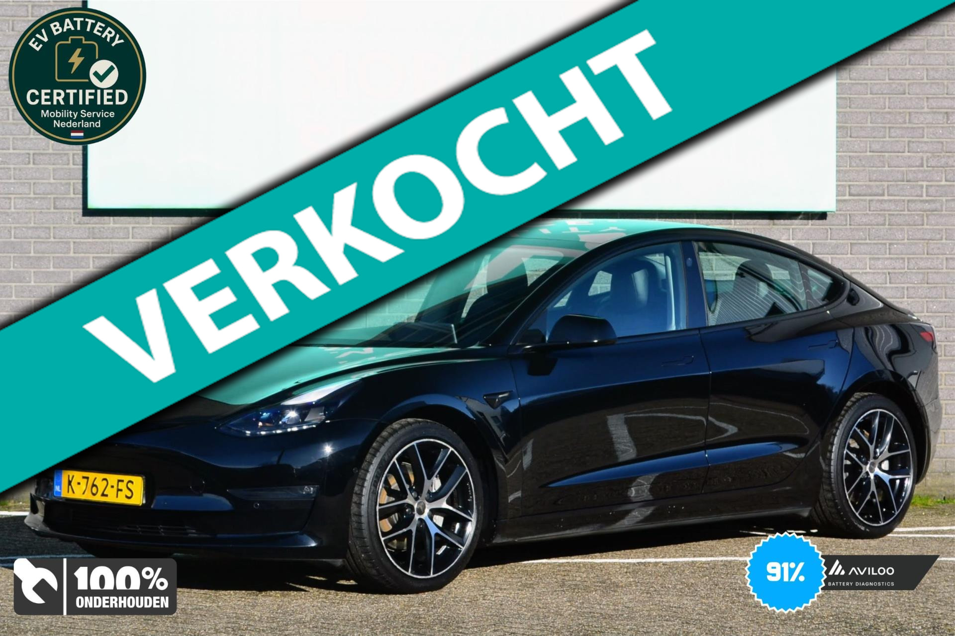 Tesla Model 3 Long Range AWD 75 kWh 2020 - voorkant