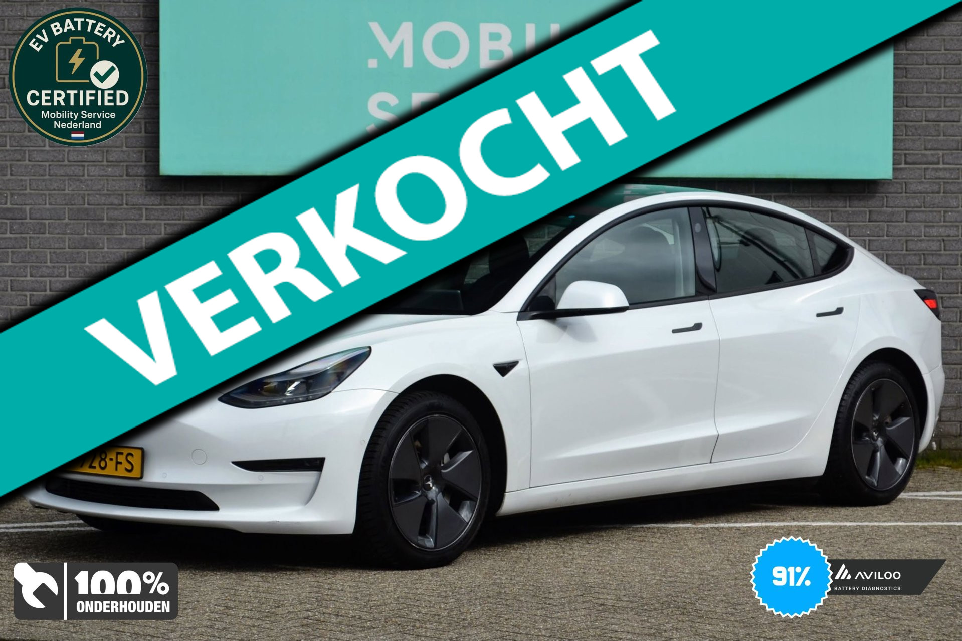 Tesla Model 3 Long Range AWD 75 kWh SOH91% Facelift Pano LED Clima 2020 - voorkant
