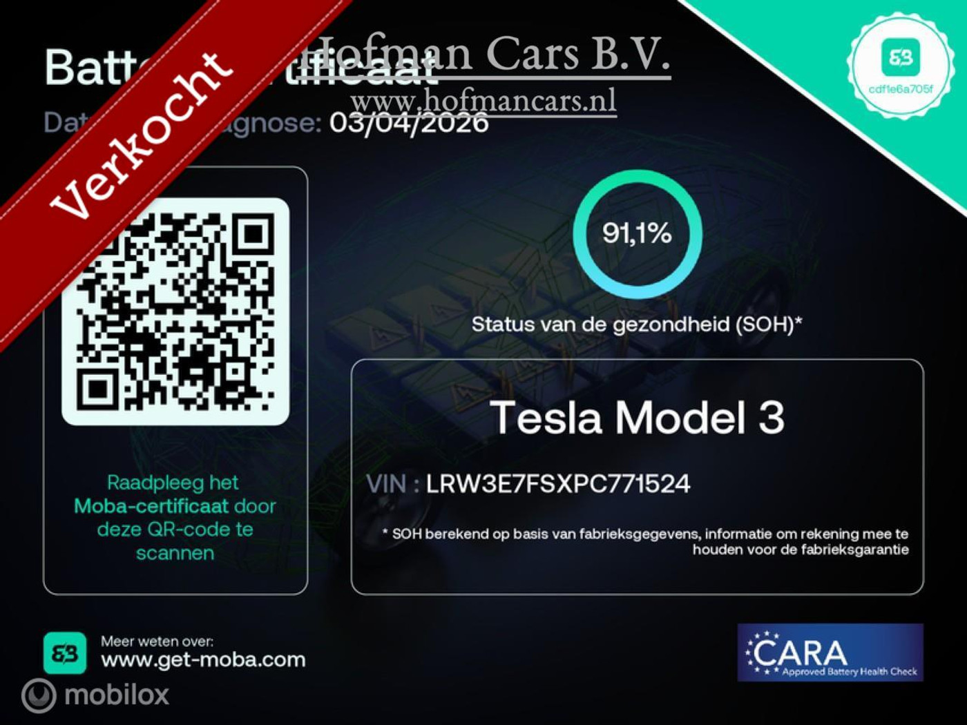 Foto van Tesla Model 3