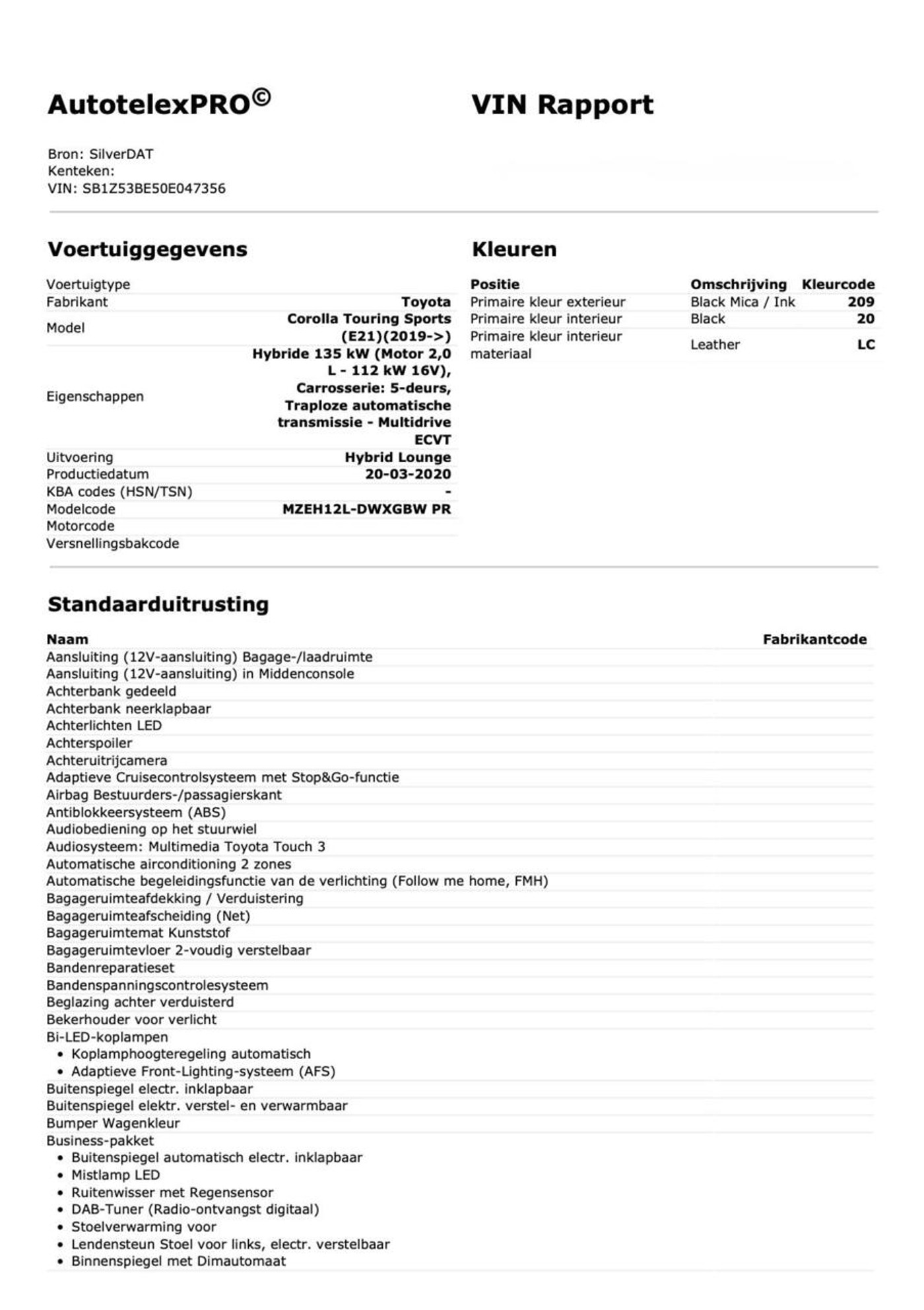 Foto van Toyota Toyota Corolla