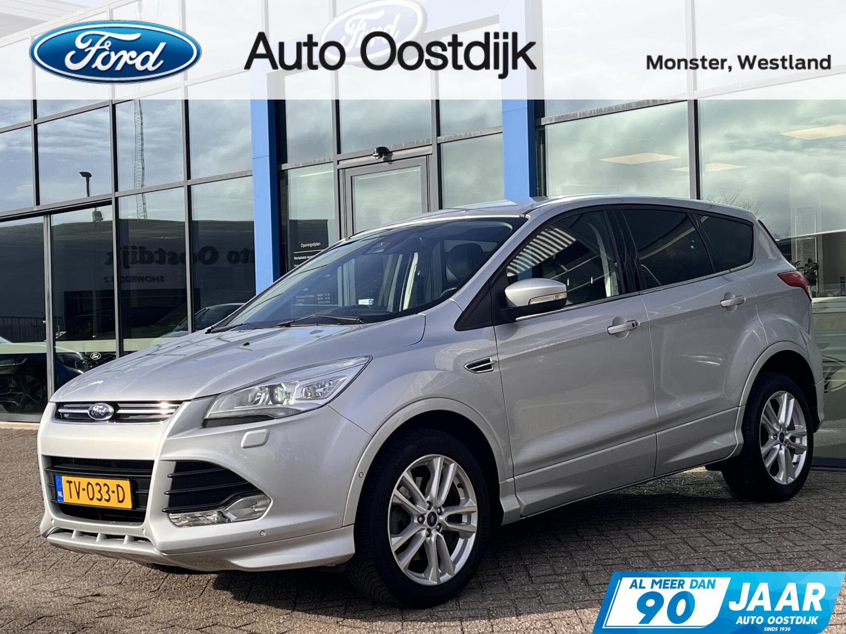 Ford Kuga 1.6 Titanium 4WD 183PK Automaat Adaptieve Cruise Camera Parkeersensoren Blind-Spot Climate Verwarmde Voorruit Stoelverwarming *Nieuwe Distributieriem* 2014 - voorkant