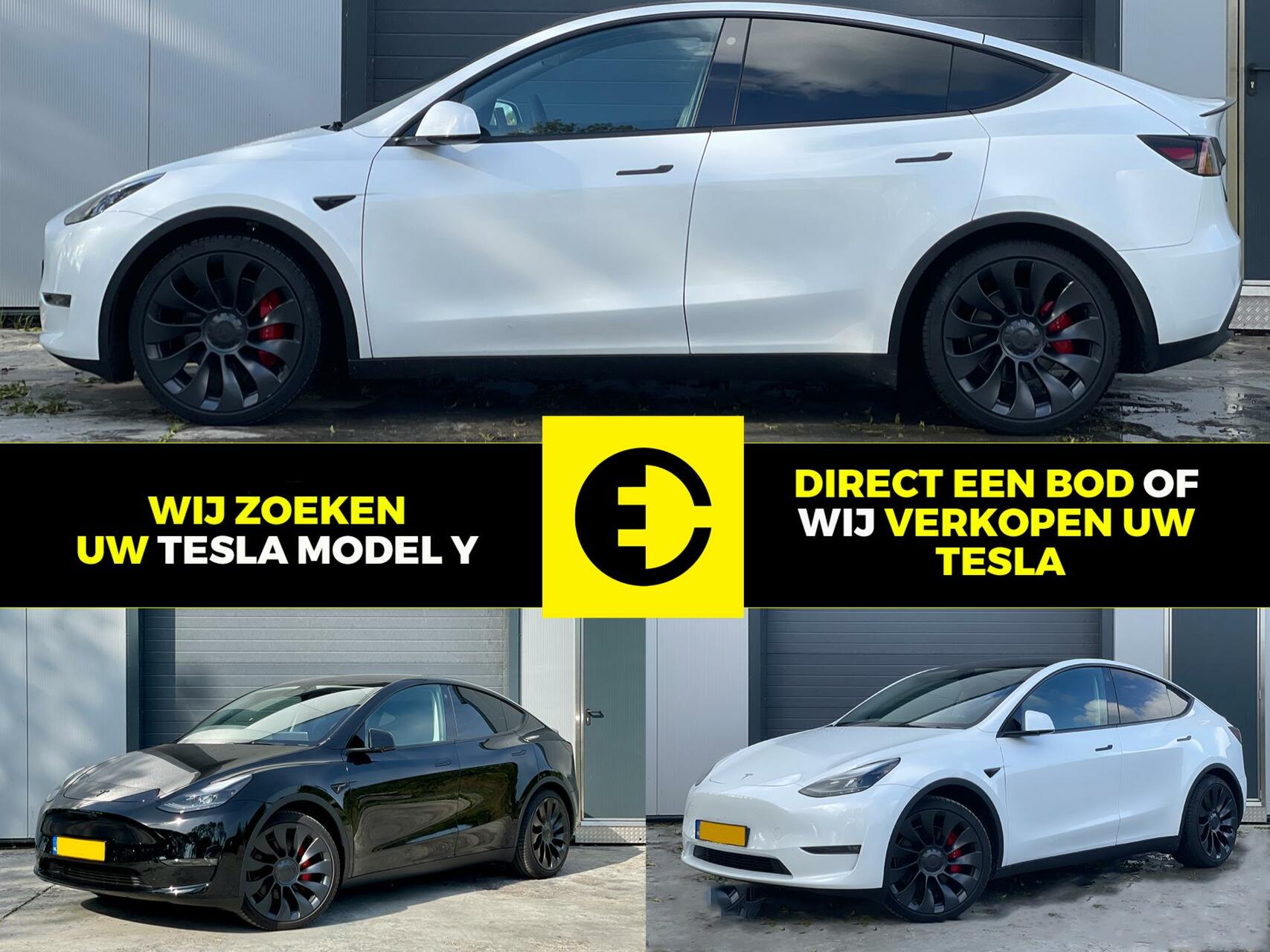Tesla Model Y | Alle uitvoeringen gezocht | Verkoop uw Tesla 2022 - voorkant