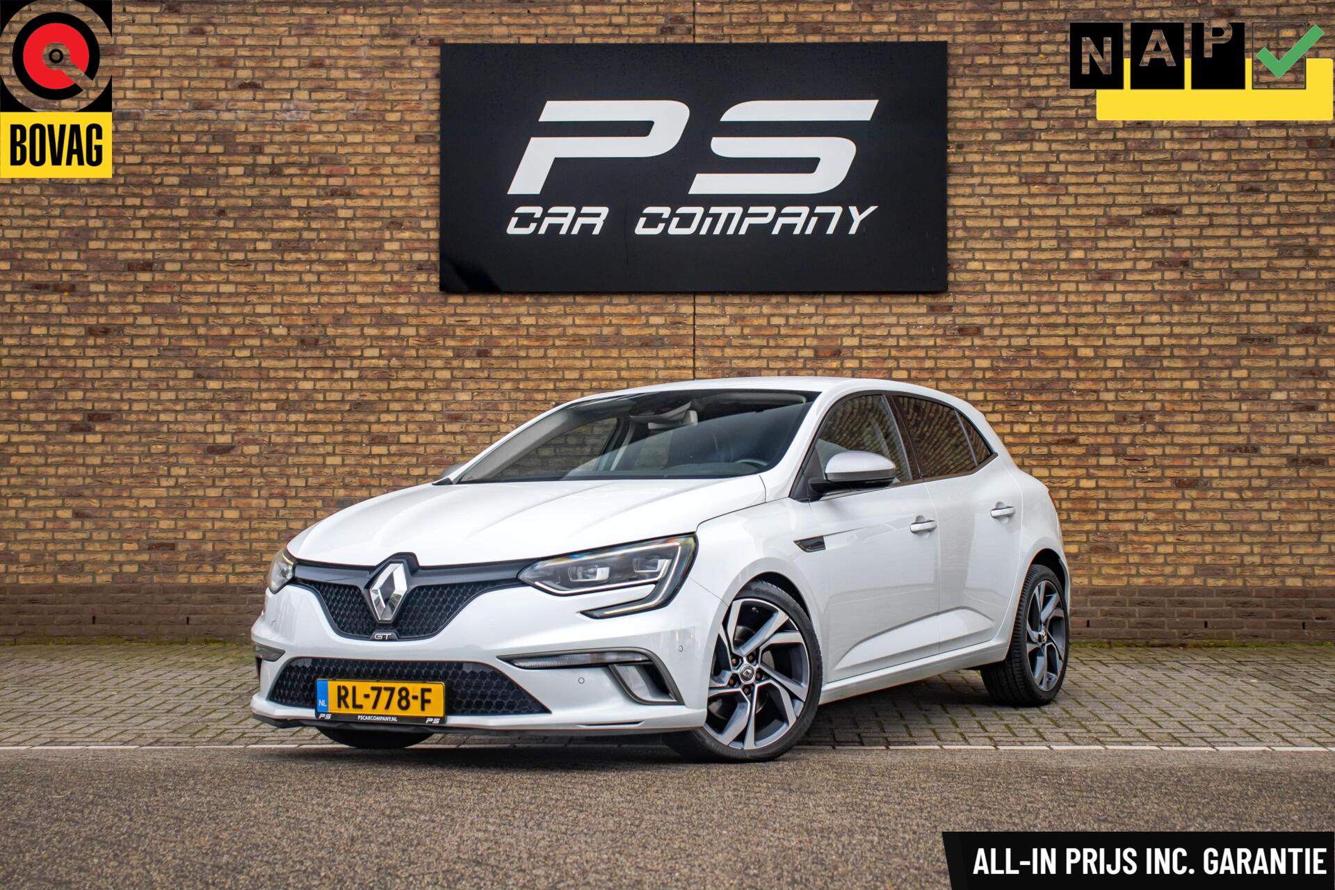 Renault Megane 1.6 TCe GT EDC, Origineel NL, 4Control, BOSE 2017 - voorkant