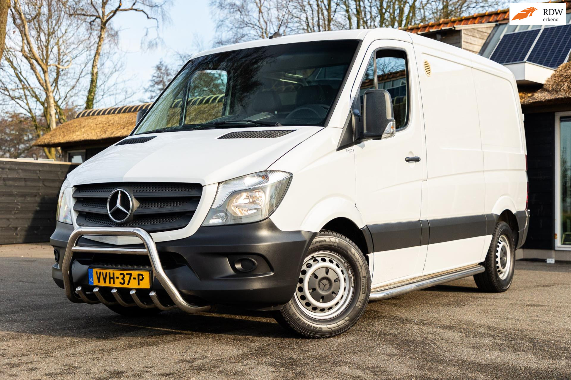 Mercedes-Benz Sprinter 314 2.2 CDI L1H1 Automaat I 3 Zits I Camera I Airco I Stoelverwarming I Dakraam I Ventilatie I Sidebars 2018 - voorkant