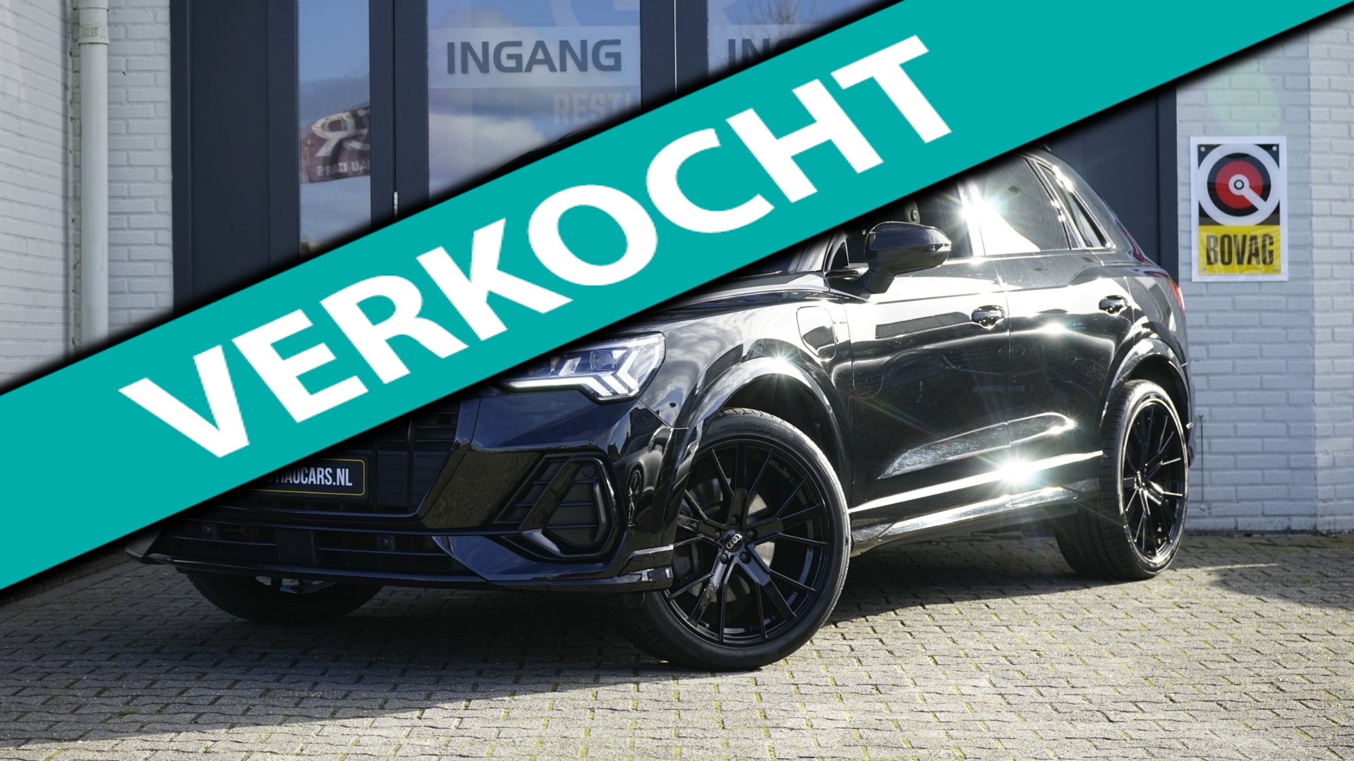 Audi Q3 E-tron 45 TFSIe 3x S-Line Black Optik AUTOMAAT-ACC-CAMERA-CLIMA-KEYLESS-MATRIX LED-SONOS-STOELVERWARMING-VIRTUEEL 2022 - voorkant